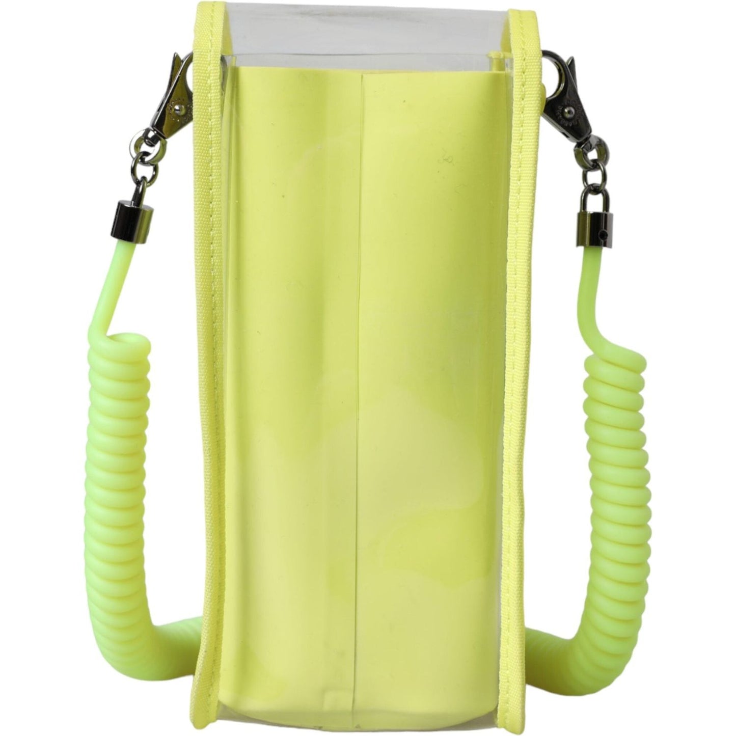 Dolce & Gabbana Yellow Green Plastic DG Logo Neck Strap Cardholder Wallet Dolce & Gabbana Dark Khaki