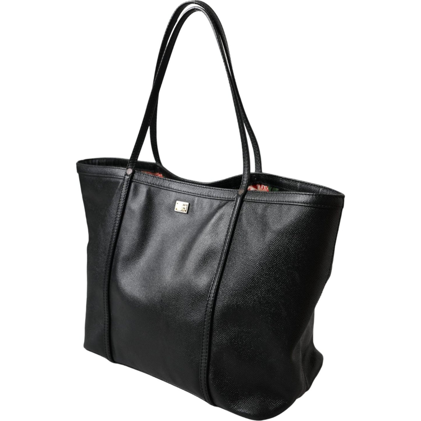 Dolce & Gabbana Black Leather Miss Escape Shopping Tote Women Bag Dolce & Gabbana Dark Slate Gray
