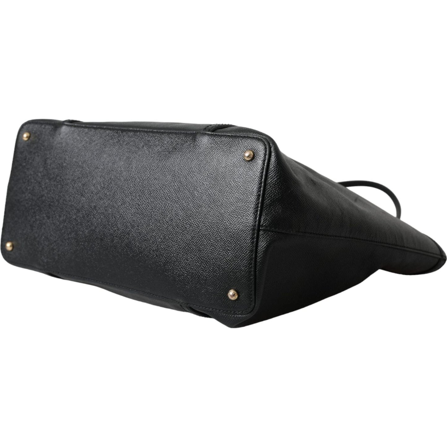 Dolce & Gabbana Black Leather Miss Escape Shopping Tote Women Bag Dolce & Gabbana Dark Slate Gray