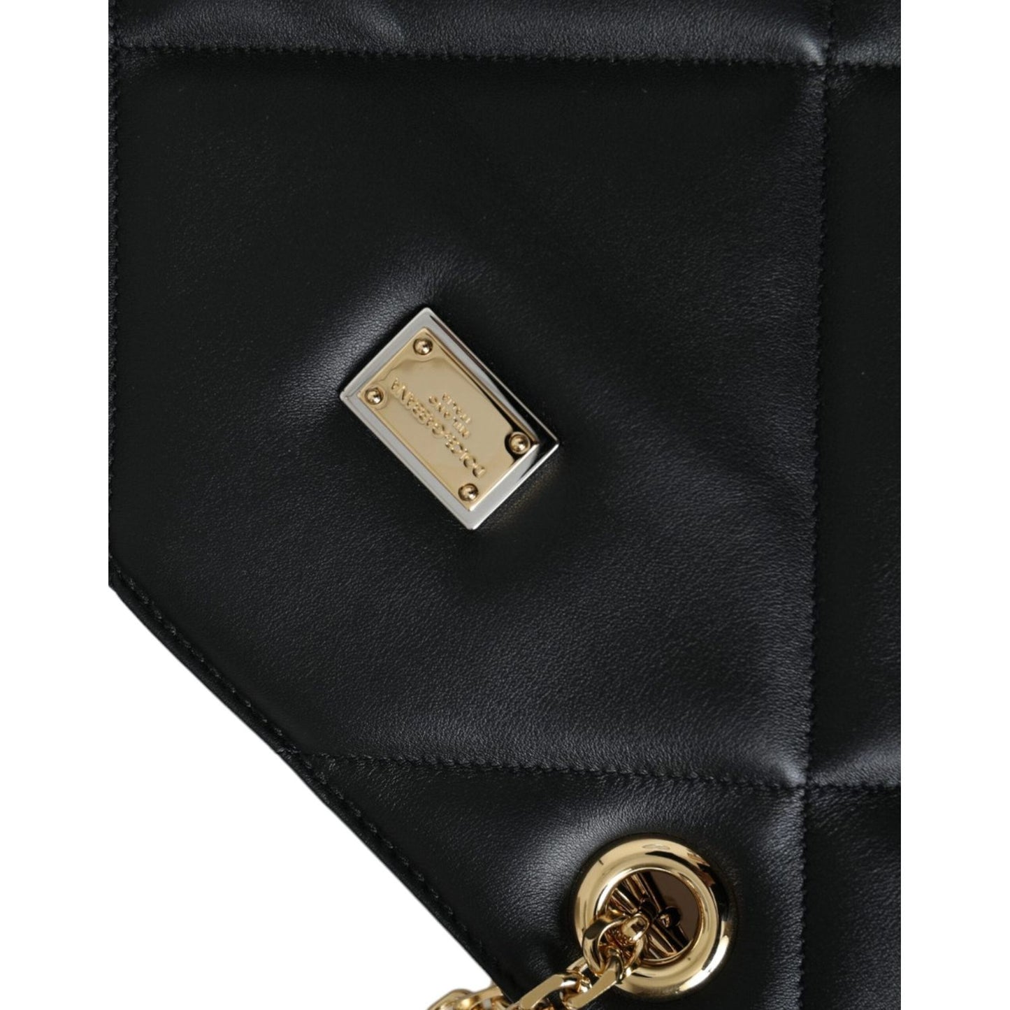 Dolce & Gabbana Black Leather JUNGLE Quilted Shopping Tote Bag Dolce & Gabbana Black