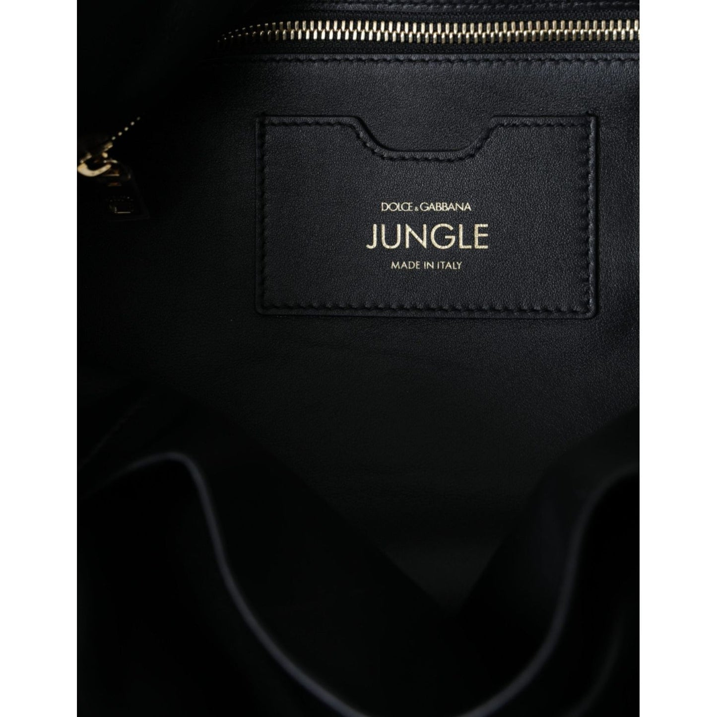 Dolce & Gabbana Black Leather JUNGLE Quilted Shopping Tote Bag Dolce & Gabbana Black