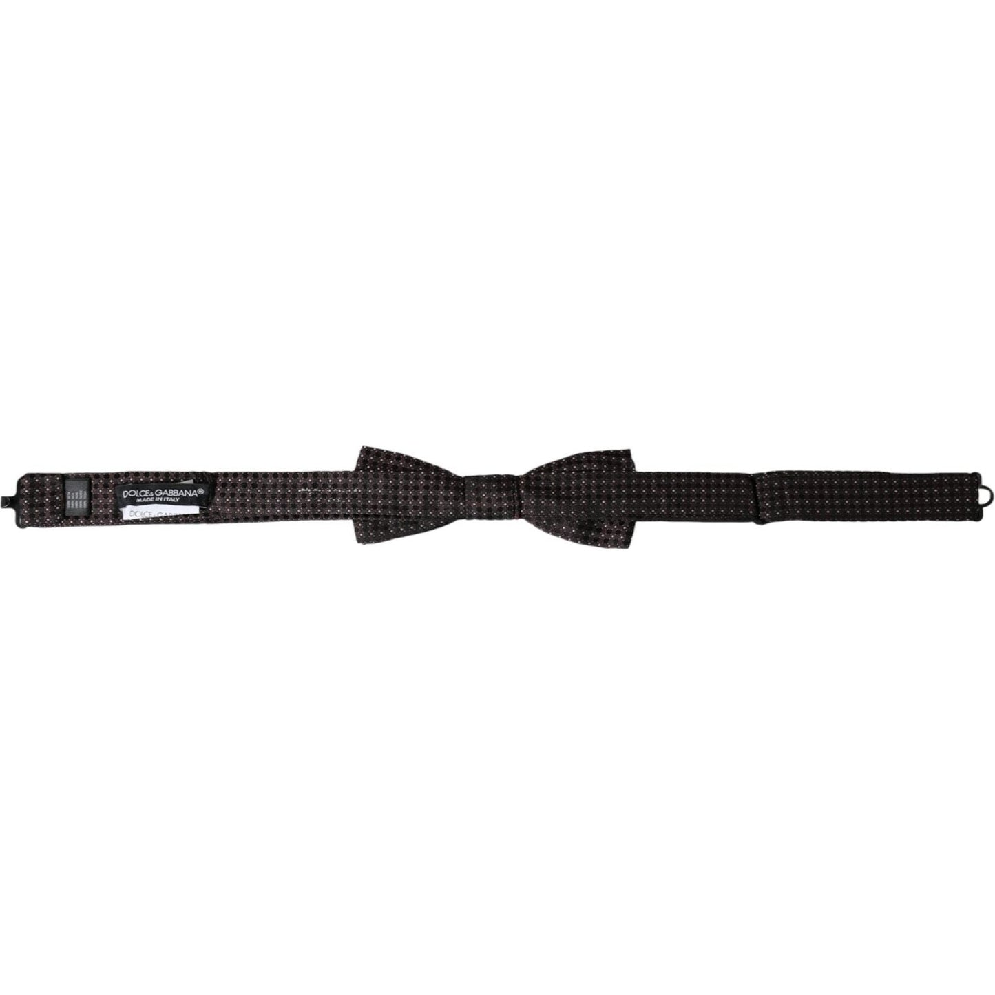 Dolce & Gabbana Brown Fantasy Silk Adjustable Neck Men Papillon Bow Tie Dolce & Gabbana Dark Slate Gray