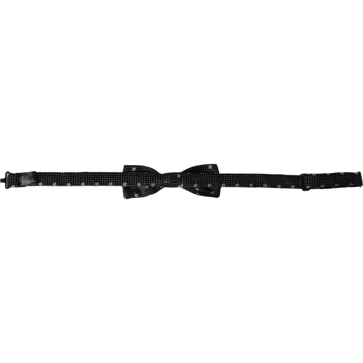 Dolce & Gabbana Black Silk Floral Adjustable Neck Men Papillon Bow Tie Dolce & Gabbana Black