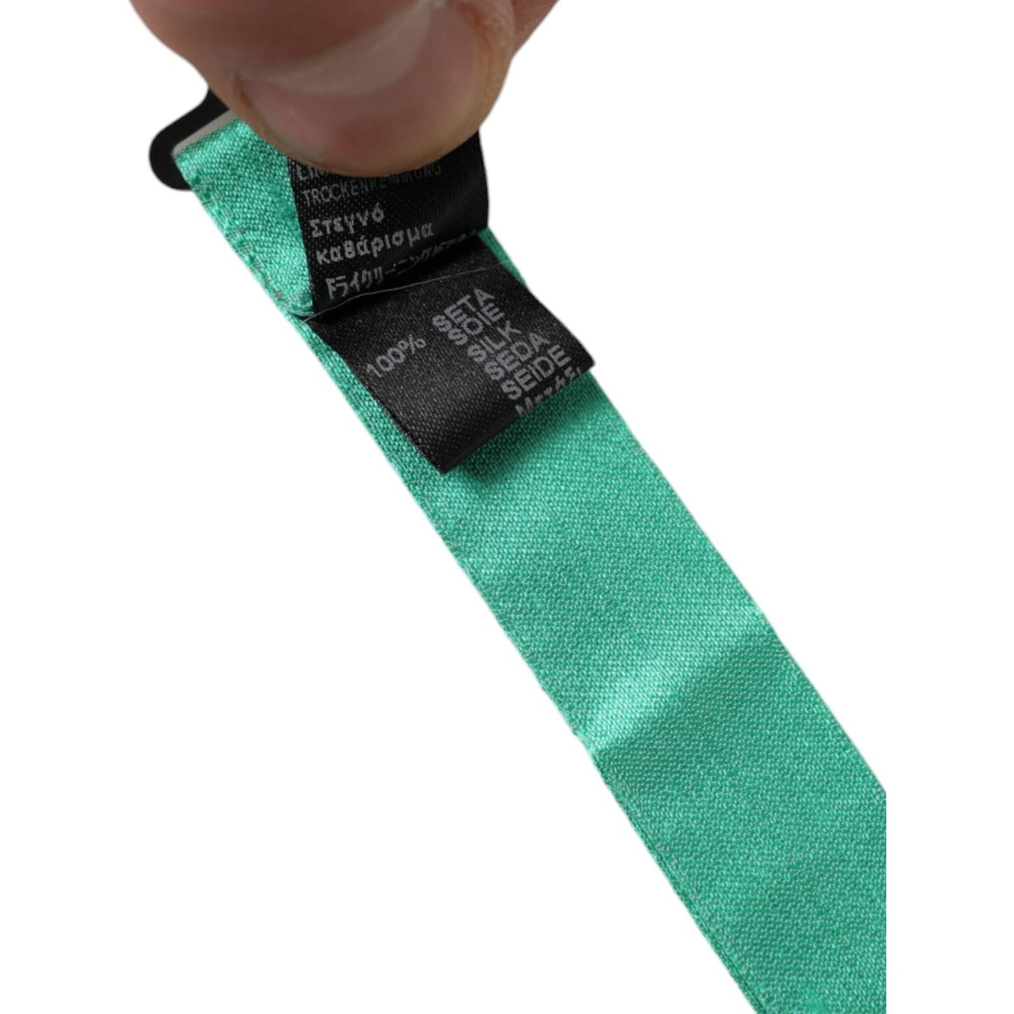 Dolce & Gabbana Mint Green Silk Adjustable Neck Men Bow Tie Dolce & Gabbana Medium Sea Green