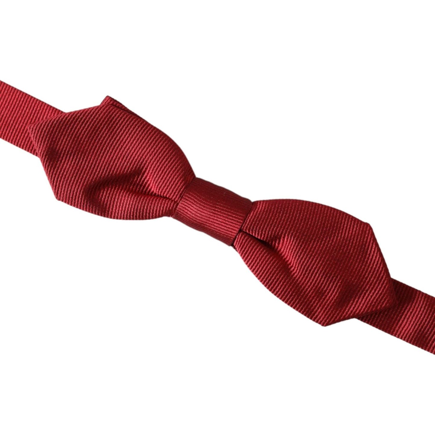 Dolce & Gabbana Red Silk Jacquard Adjustable Neck Men Bow Tie Dolce & Gabbana Dark Red