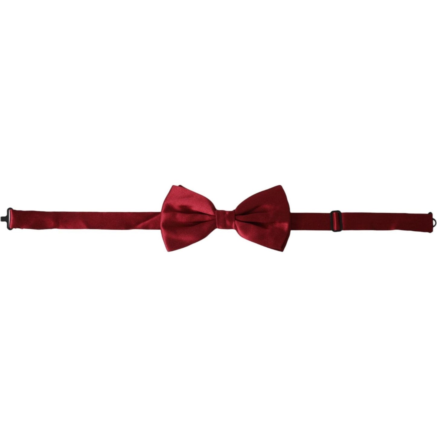 Dolce & Gabbana Red Satin Silk Adjustable Neck Men Bow Tie Dolce & Gabbana Dark Red