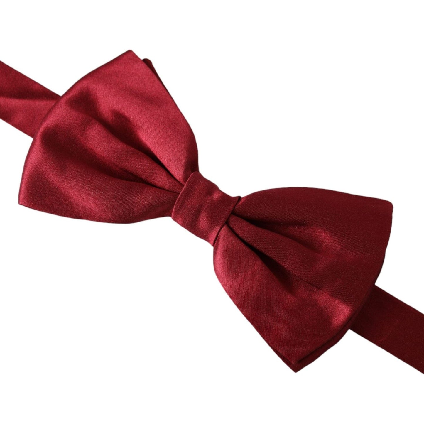Dolce & Gabbana Red Satin Silk Adjustable Neck Men Bow Tie Dolce & Gabbana Dark Red