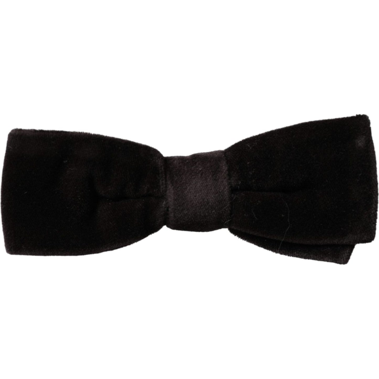 Dolce & Gabbana Black Velvet Cotton Adjustable Neck Men Bow Tie Dolce & Gabbana Black