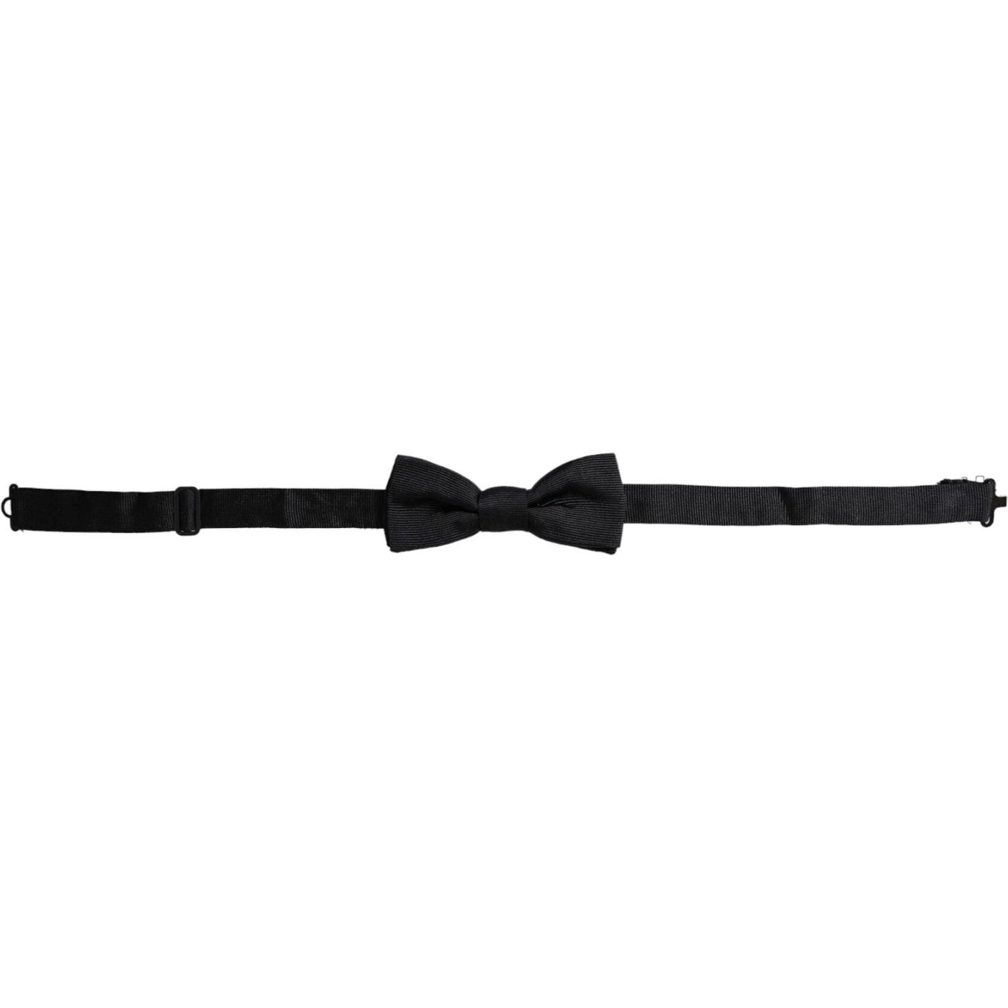 Dolce & Gabbana Black Silk Adjustable Neck Men Bow Tie Dolce & Gabbana Black