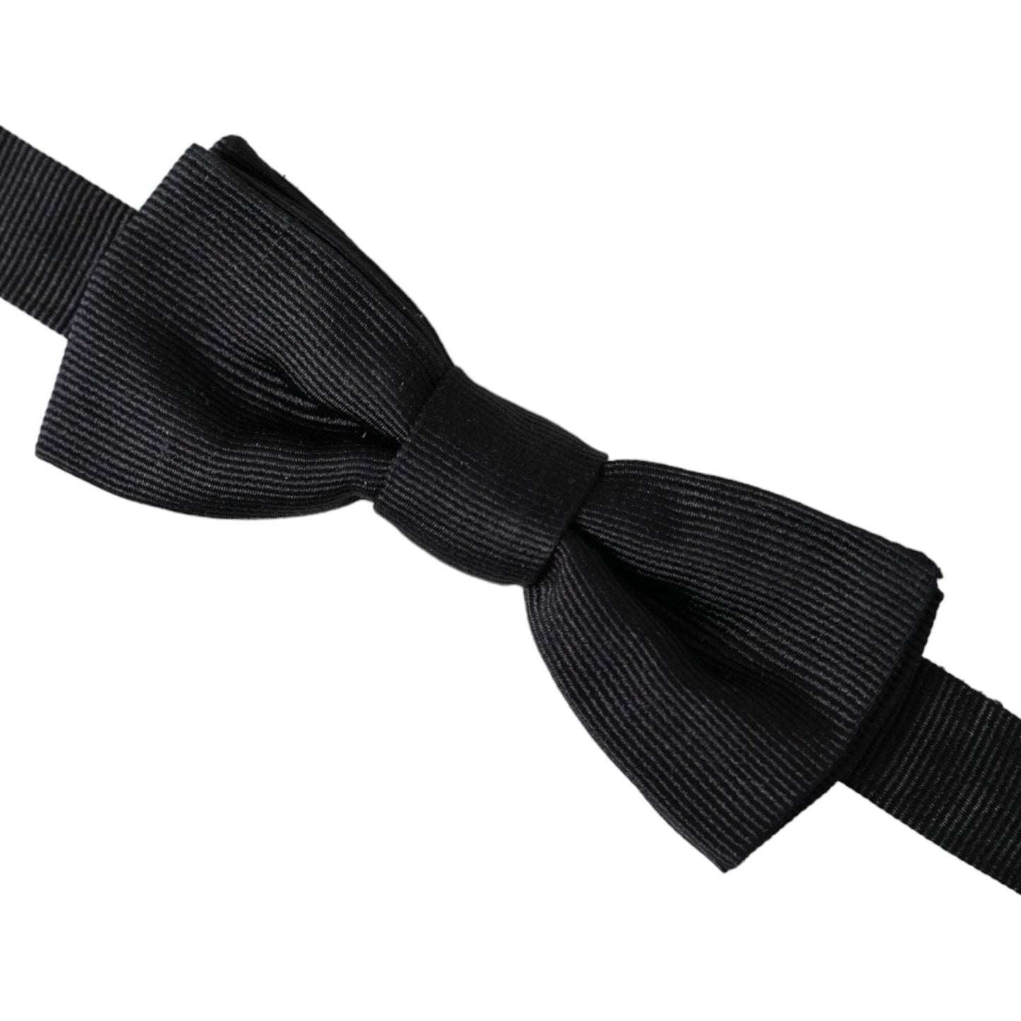 Dolce & Gabbana Black Silk Adjustable Neck Men Bow Tie Dolce & Gabbana Black