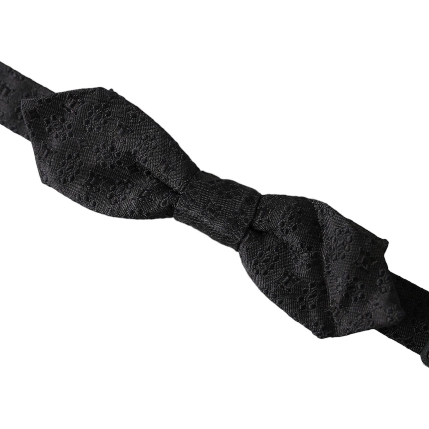 Dolce & Gabbana Black Silk Fantasy Adjustable Neck Men Bow Tie Dolce & Gabbana Black