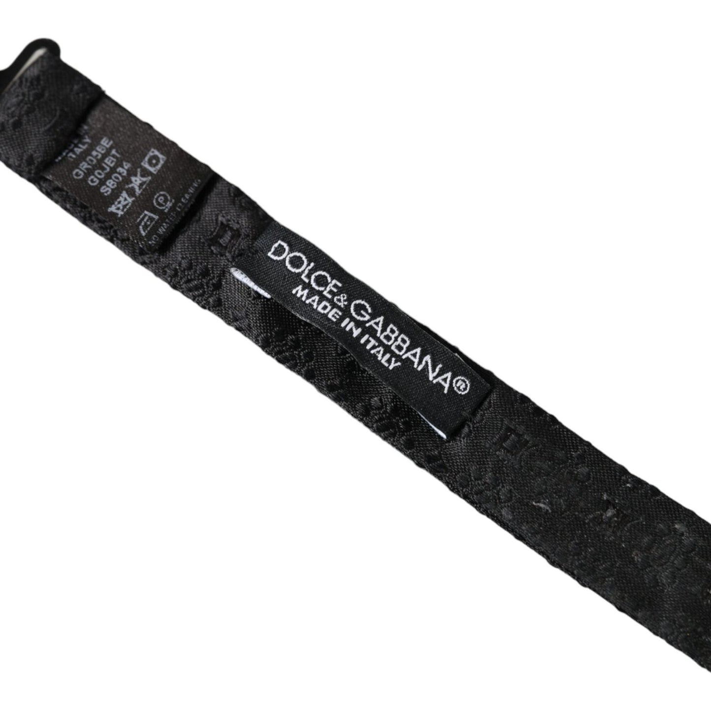 Dolce & Gabbana Black Silk Fantasy Adjustable Neck Men Bow Tie Dolce & Gabbana Dark Slate Gray