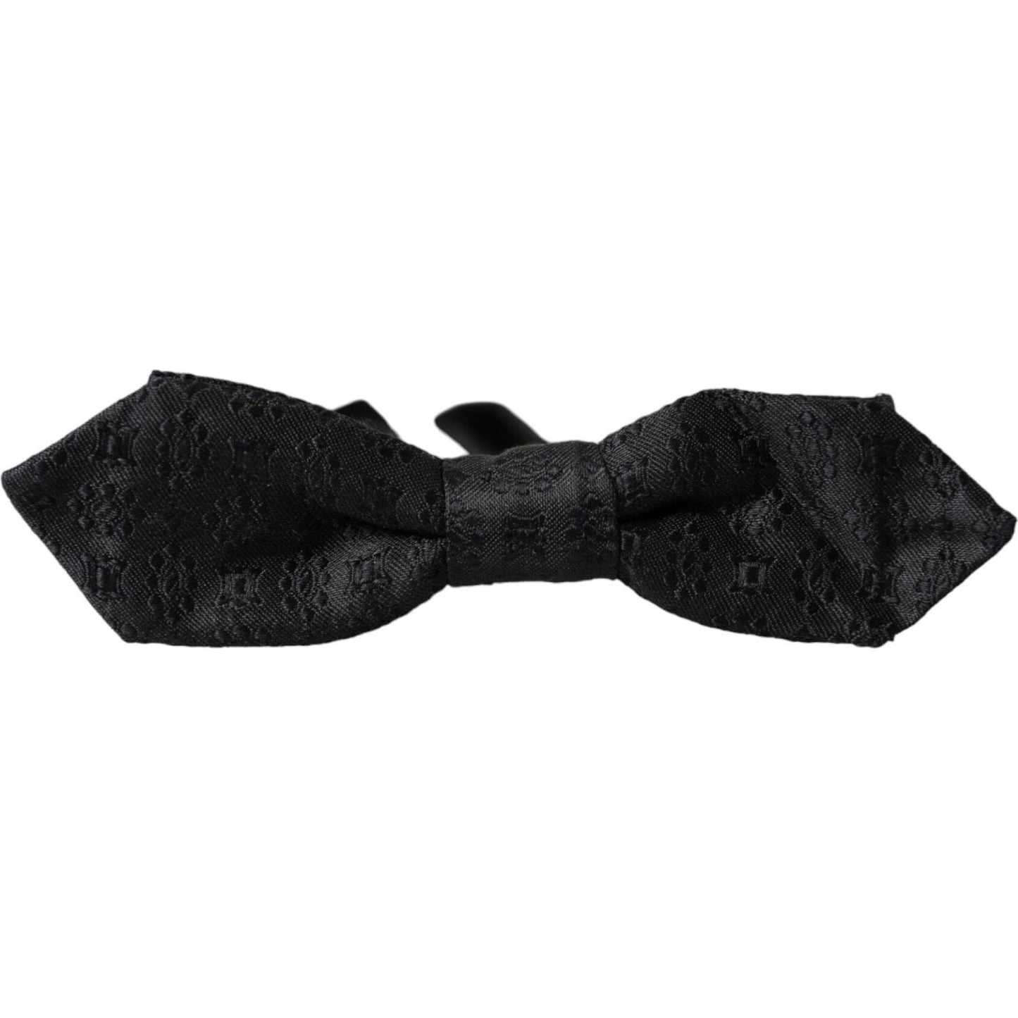 Dolce & Gabbana Black Silk Fantasy Adjustable Neck Men Bow Tie Dolce & Gabbana Black