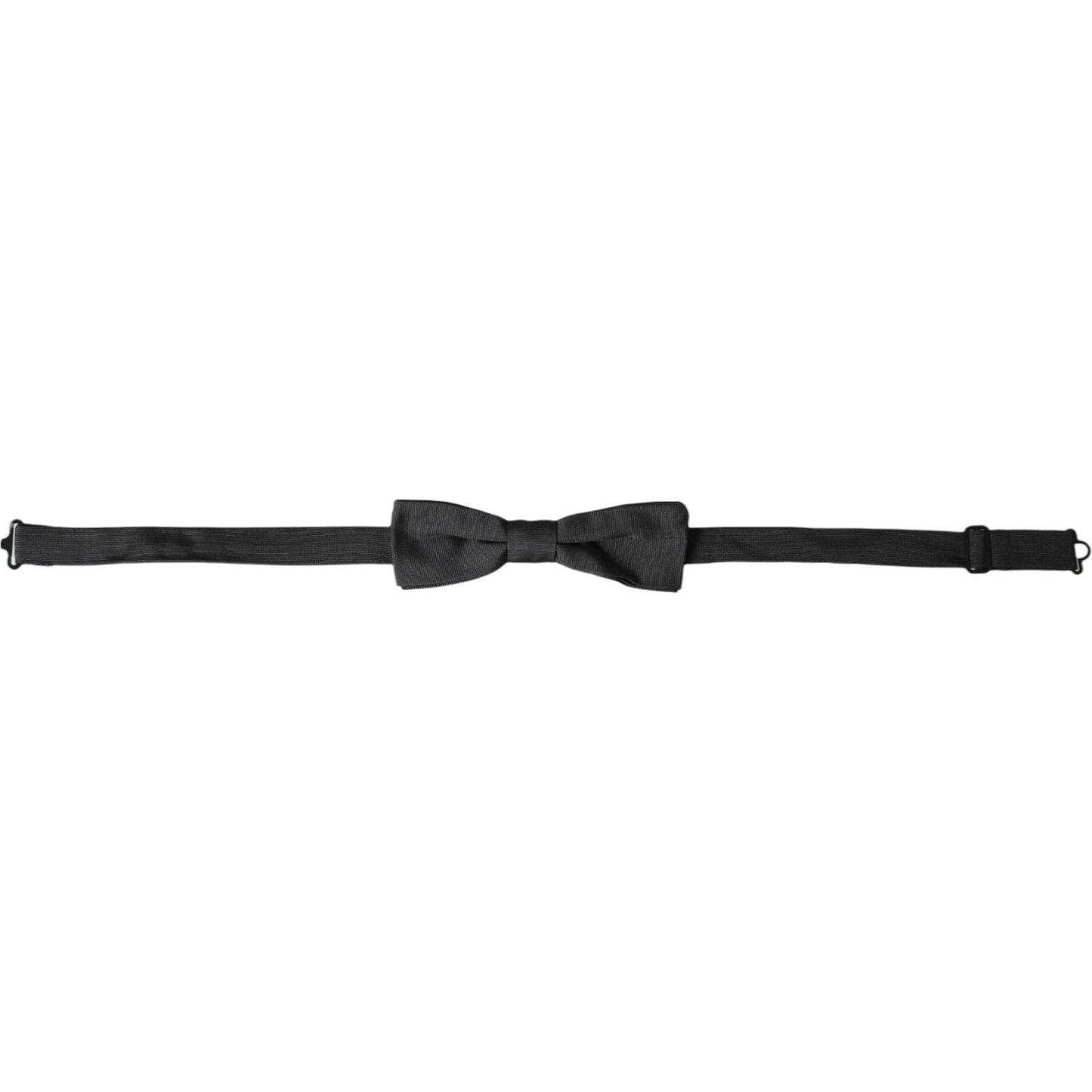 Dolce & Gabbana Black Silk Adjustable Neck Men Bow Tie Dolce & Gabbana Dark Slate Gray