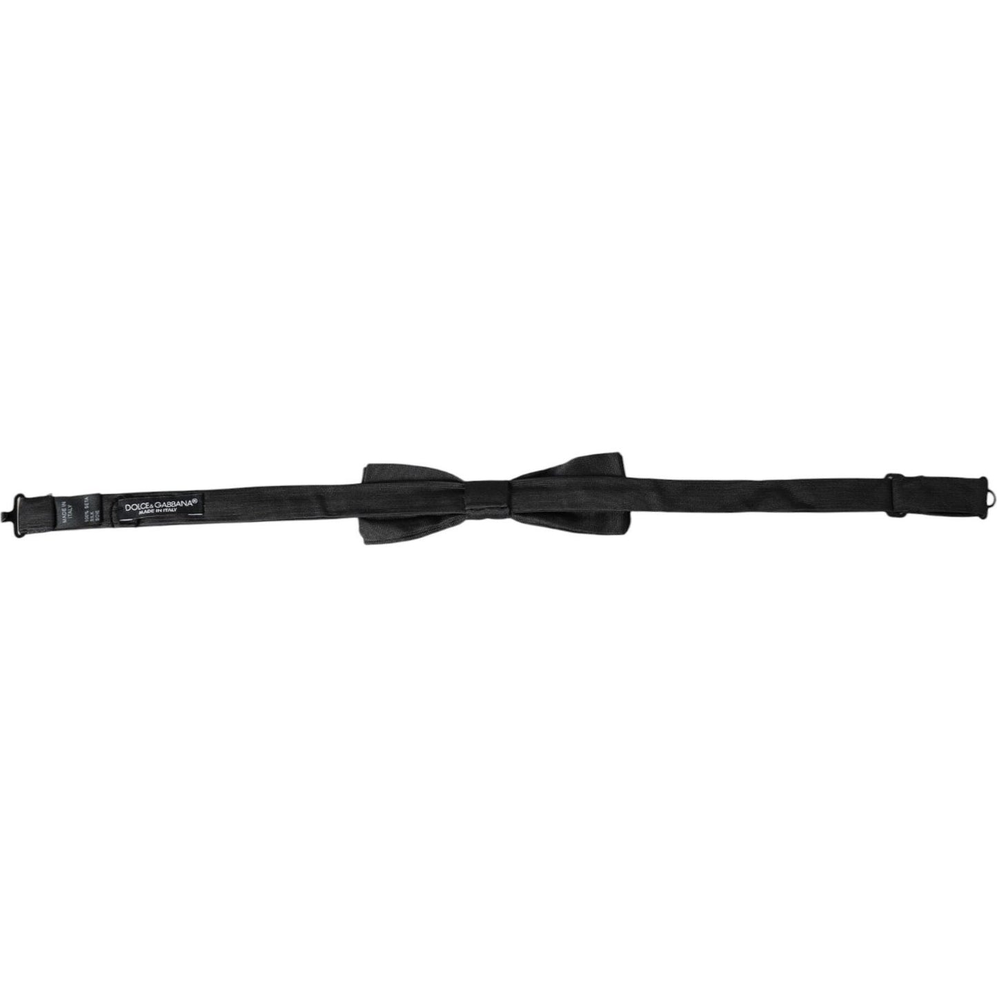 Dolce & Gabbana Black Silk Adjustable Neck Men Bow Tie Dolce & Gabbana Dark Slate Gray