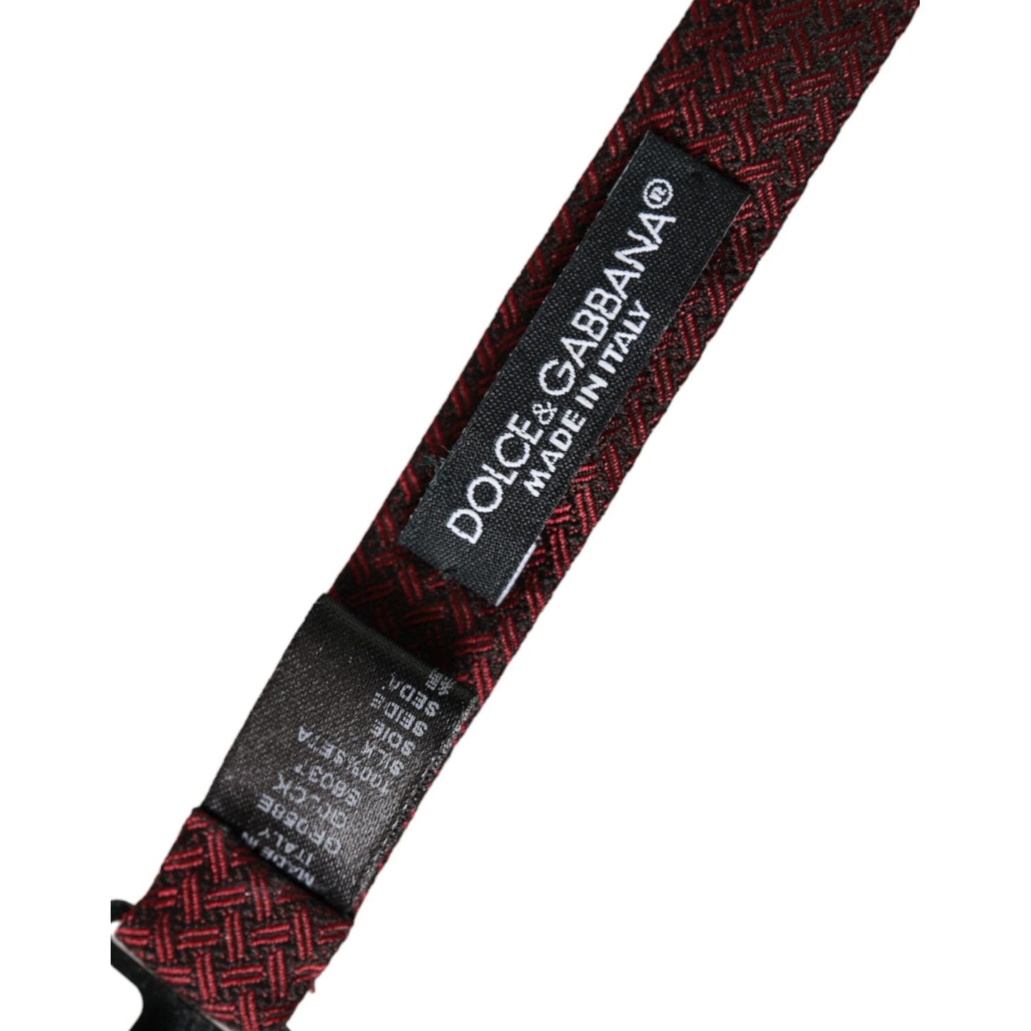 Dolce & Gabbana Red Silk Fantasy Adjustable Neck Men Bow Tie Dolce & Gabbana Dark Slate Gray
