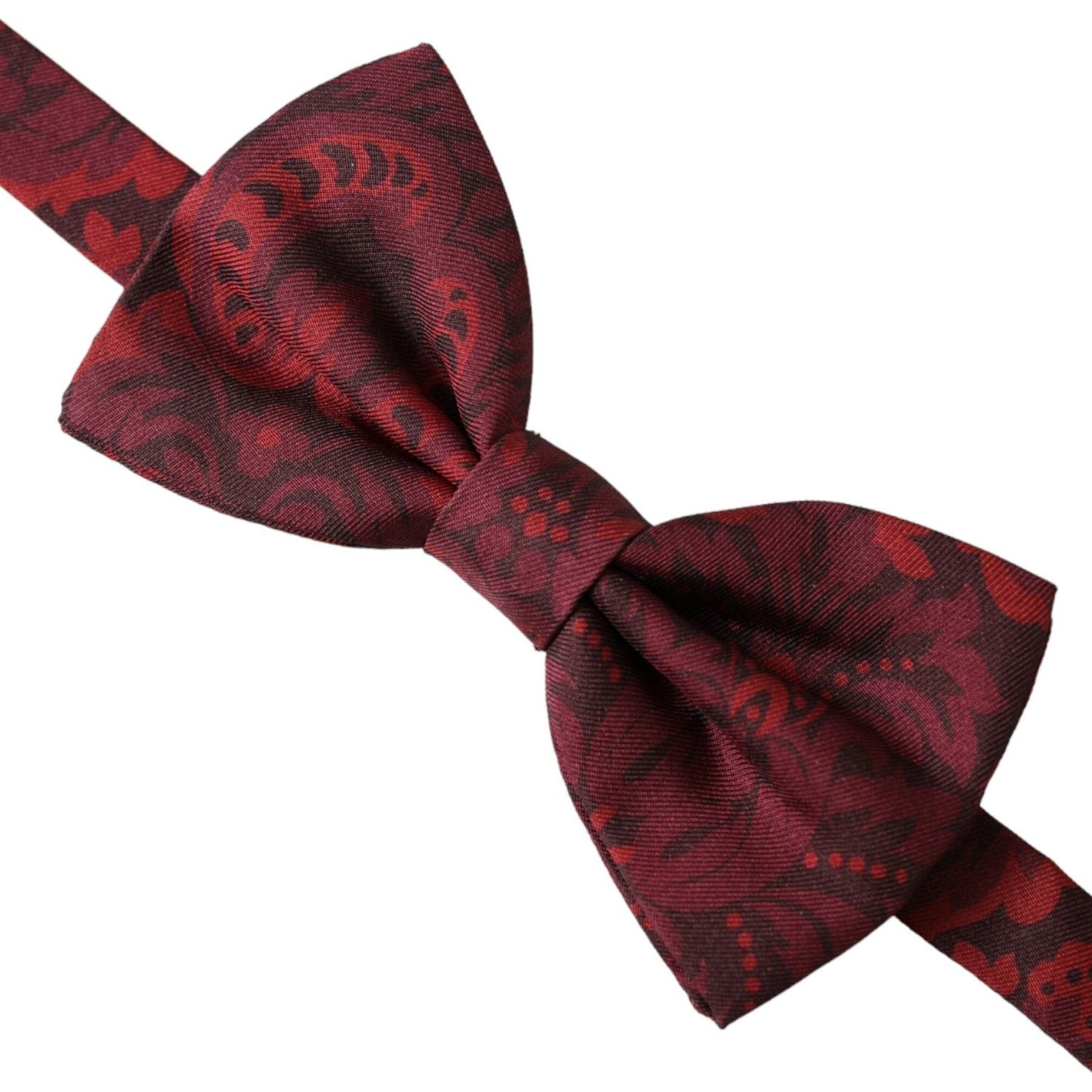 Dolce & Gabbana Red Silk Floral Adjustable Neck Men Bow Tie Dolce & Gabbana Dark Slate Gray