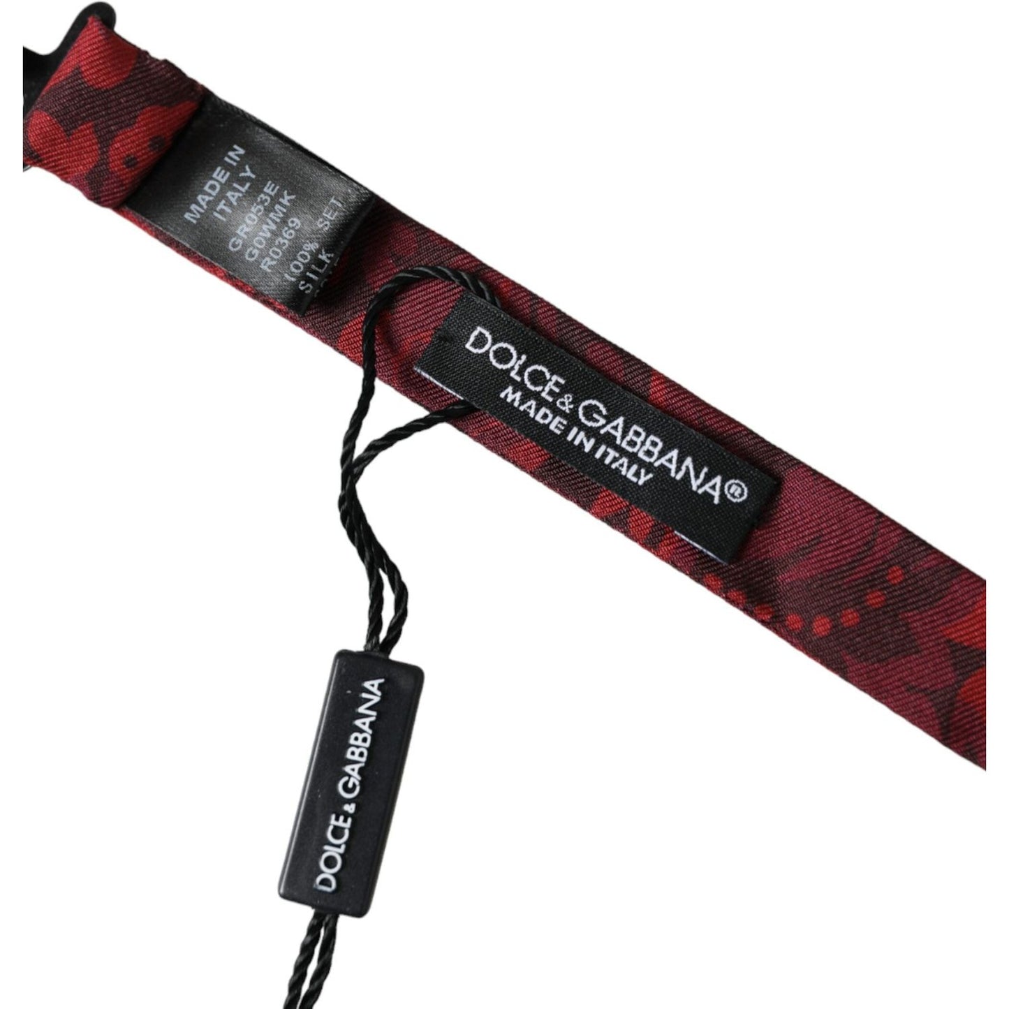 Dolce & Gabbana Red Silk Floral Adjustable Neck Men Bow Tie Dolce & Gabbana Dark Slate Gray