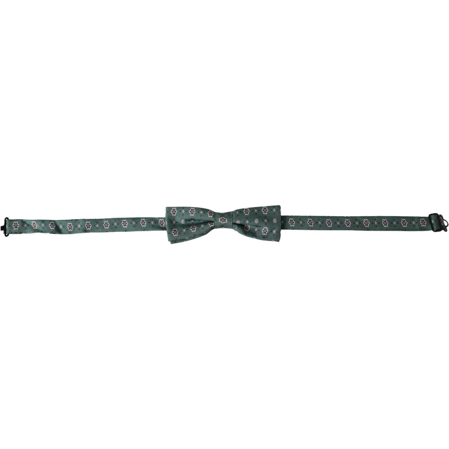 Dolce & Gabbana Mint Green Floral Adjustable Neck Men Bow Tie Dolce & Gabbana Dark Slate Gray