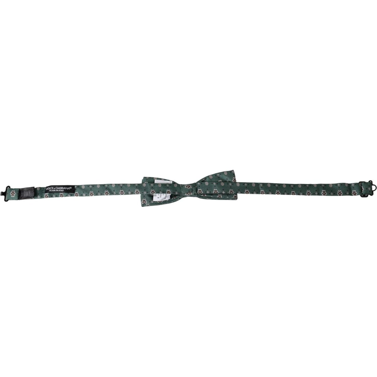 Dolce & Gabbana Mint Green Floral Adjustable Neck Men Bow Tie Dolce & Gabbana Dark Slate Gray