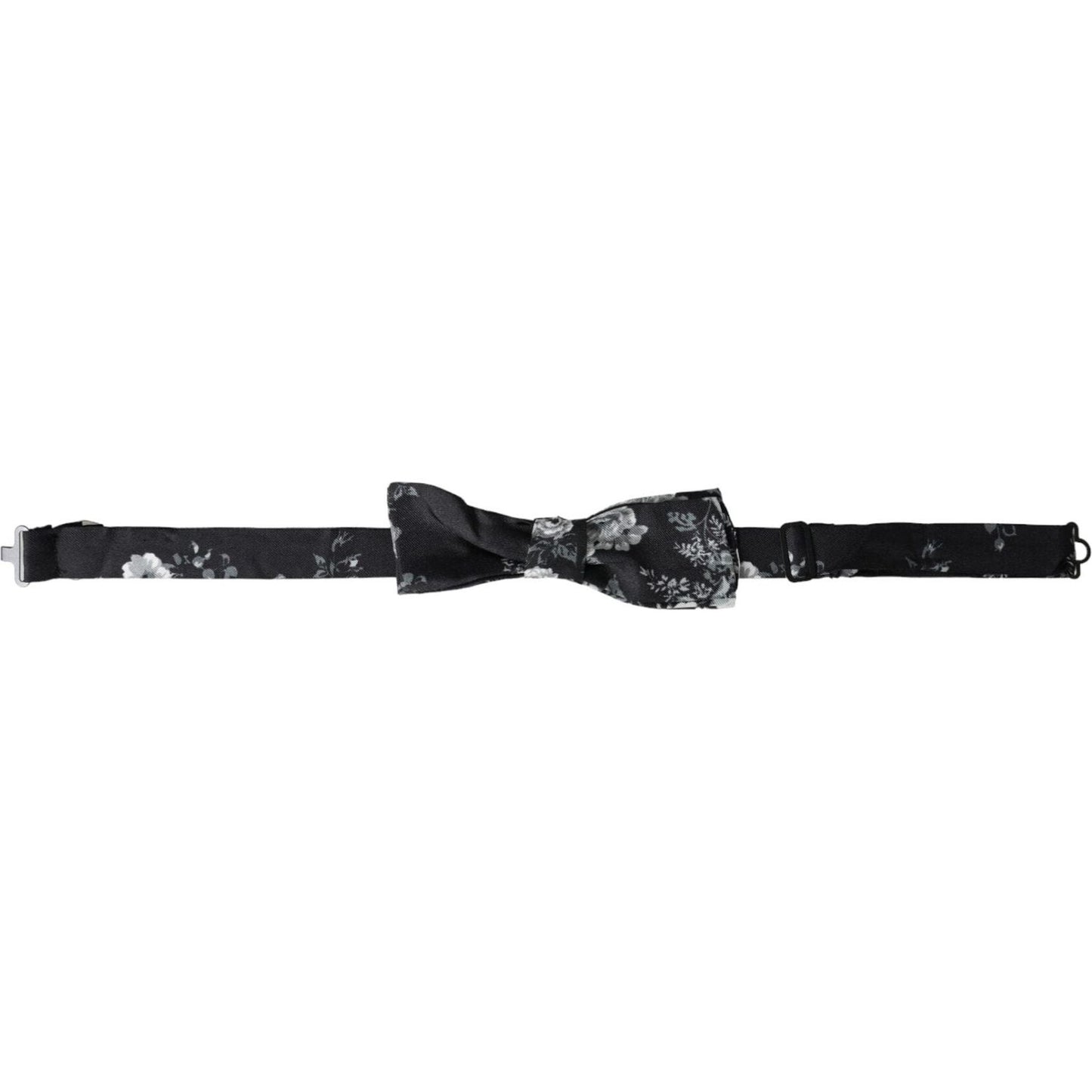 Dolce & Gabbana Black Floral Fantasy Adjustable Neck Men Bow Tie Dolce & Gabbana Dark Slate Gray