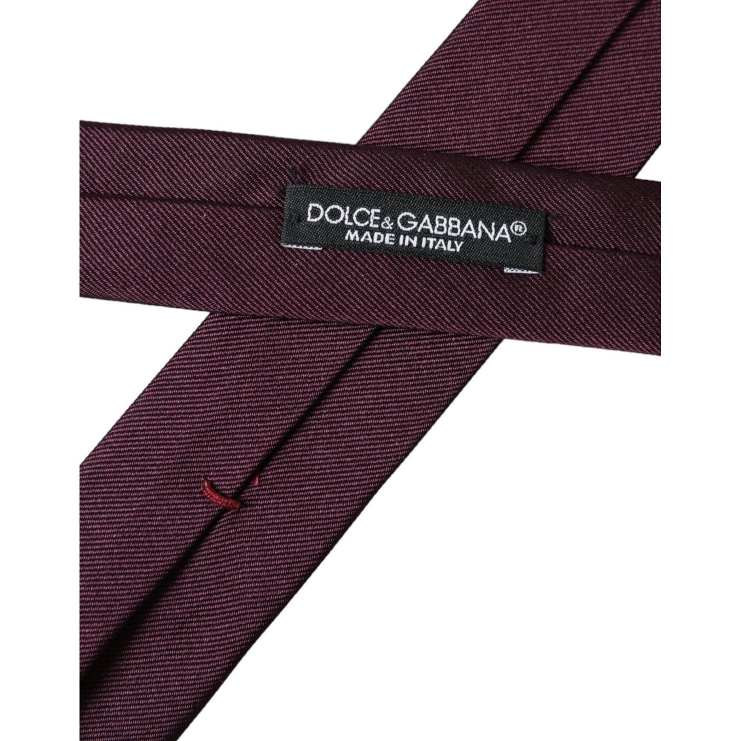 Dolce & Gabbana Bordeaux Solid 100% Silk Adjustable Men Tie Dolce & Gabbana Dark Slate Gray