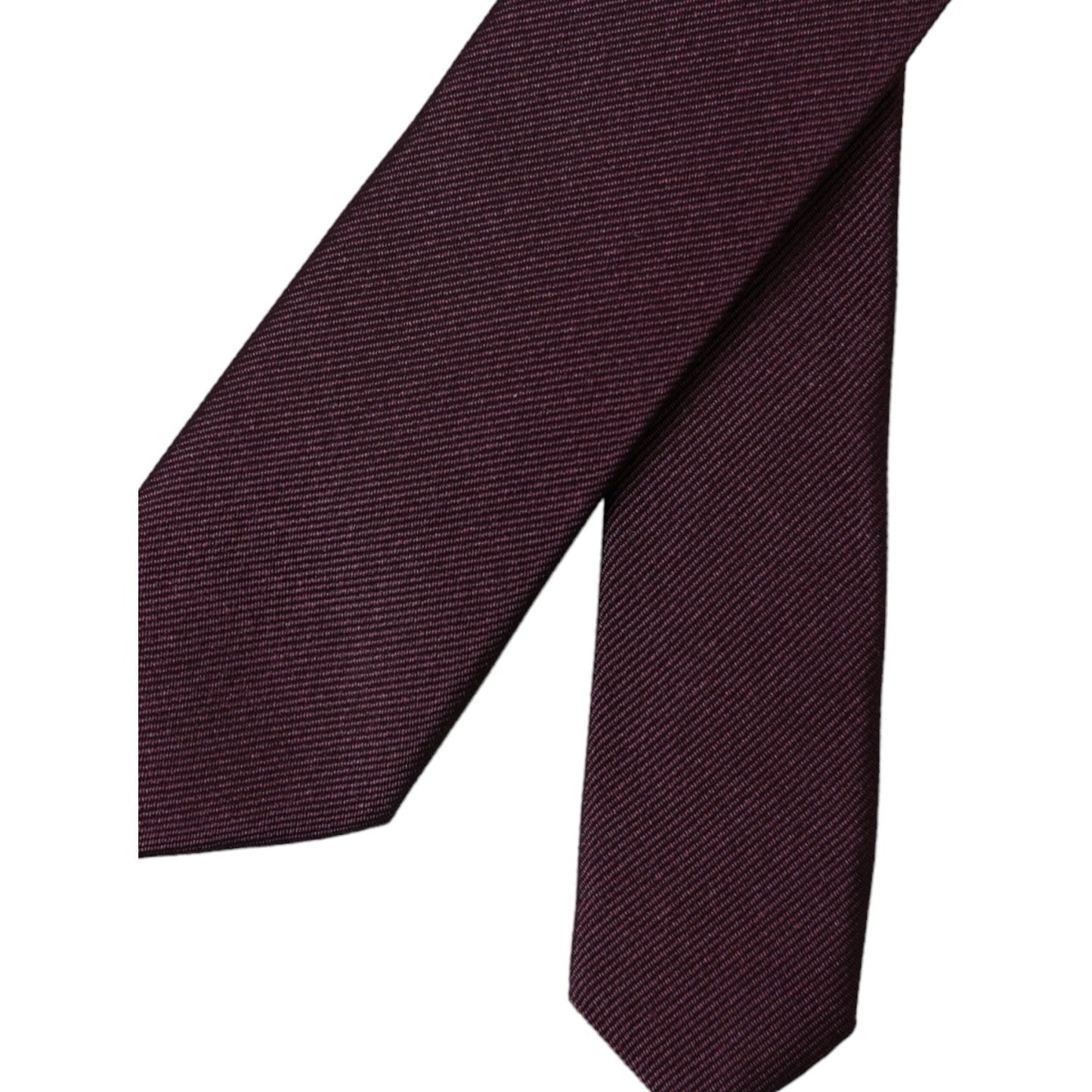 Dolce & Gabbana Bordeaux Solid 100% Silk Adjustable Men Tie Dolce & Gabbana Dark Slate Gray