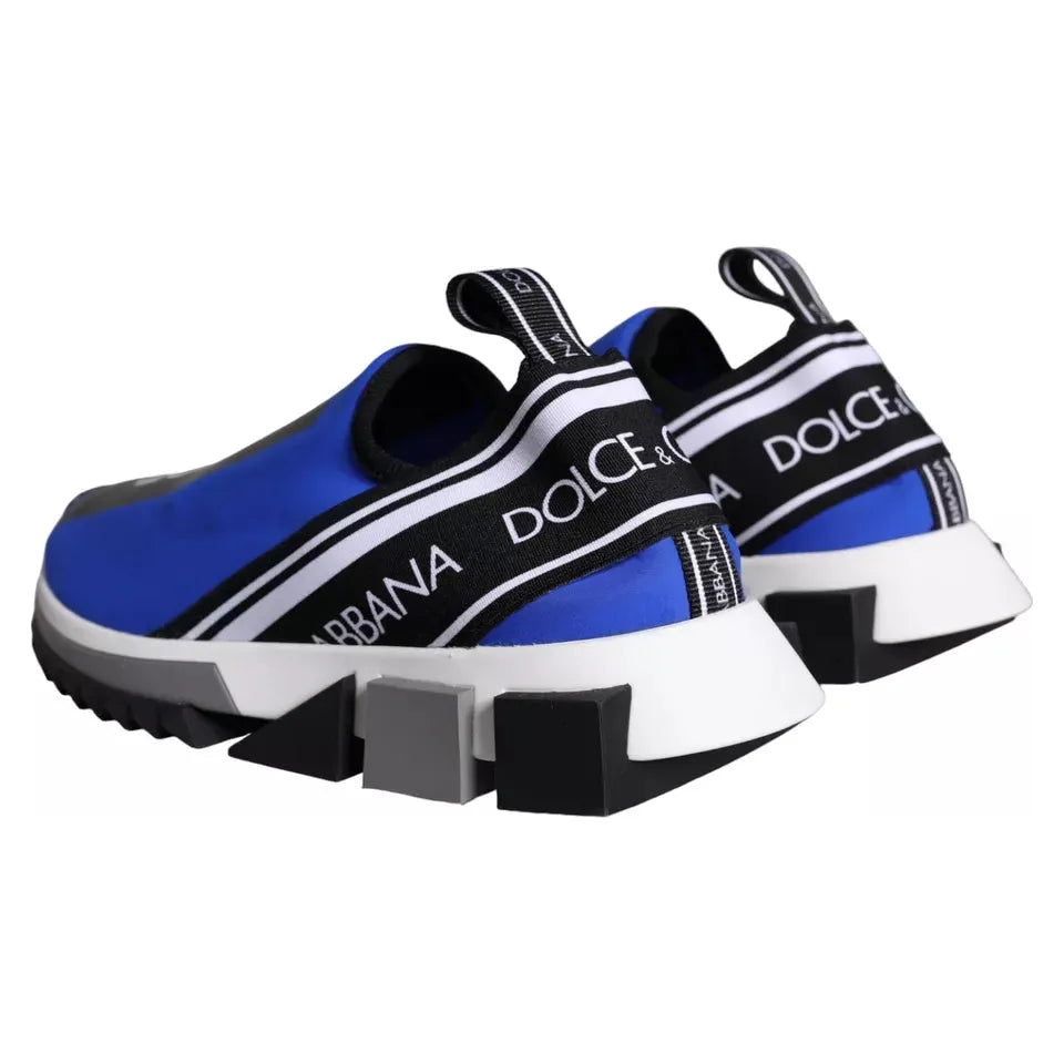 Dolce & Gabbana Blue Logo Low Top Sorrento Sneakers Shoes Dolce & Gabbana Dark Slate Gray