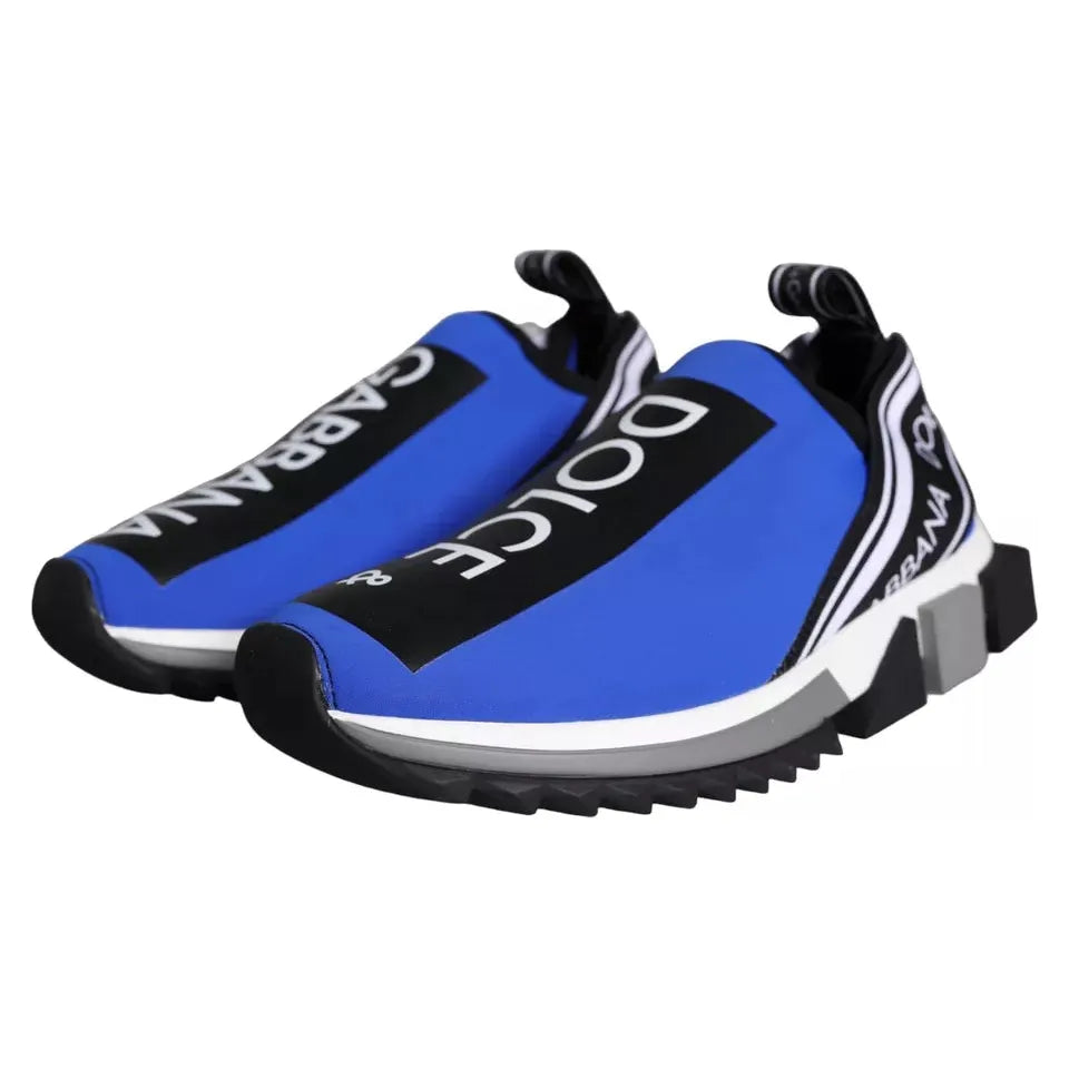 Dolce & Gabbana Blue Logo Low Top Sorrento Sneakers Shoes Dolce & Gabbana Black