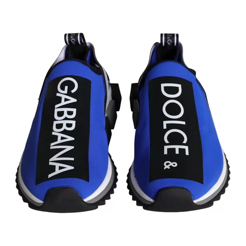 Dolce & Gabbana Blue Logo Low Top Sorrento Sneakers Shoes Dolce & Gabbana Black