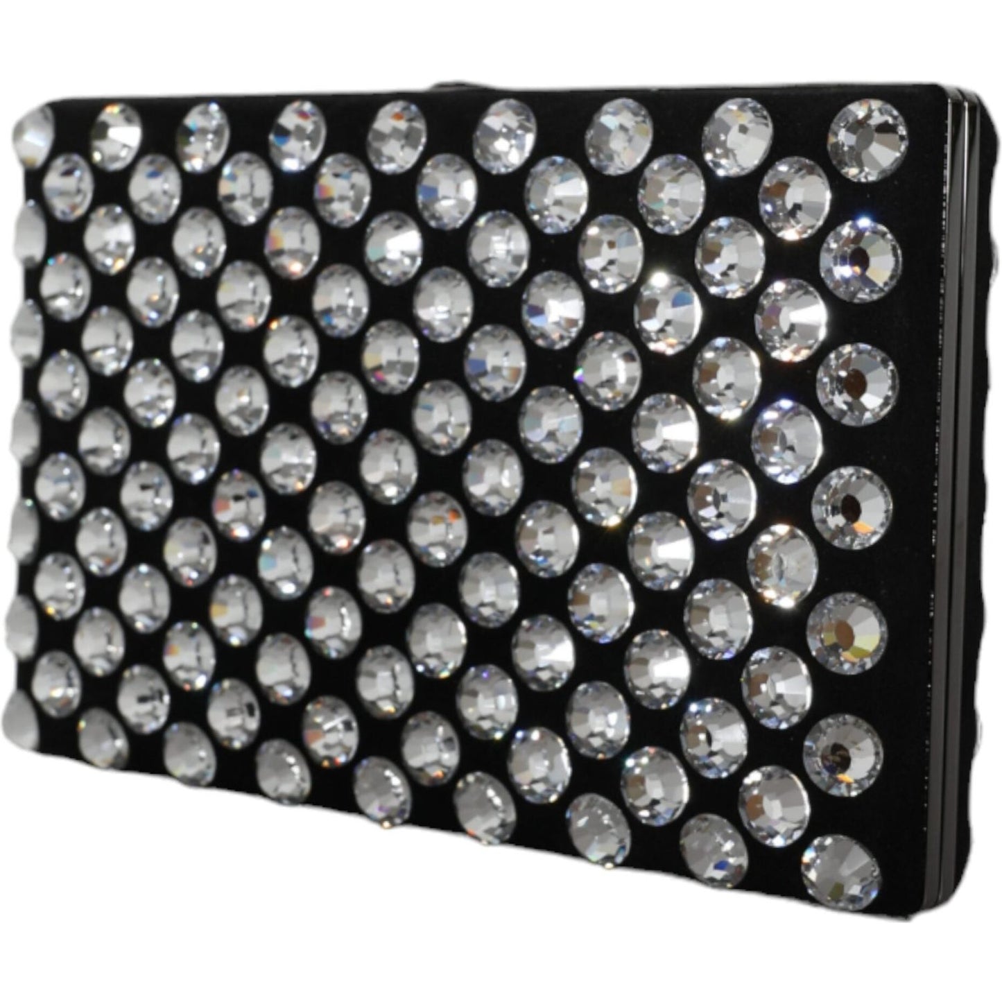 Dolce & Gabbana Black Velvet Crystal Clutch Evening Party Purse Bag Dolce & Gabbana Black
