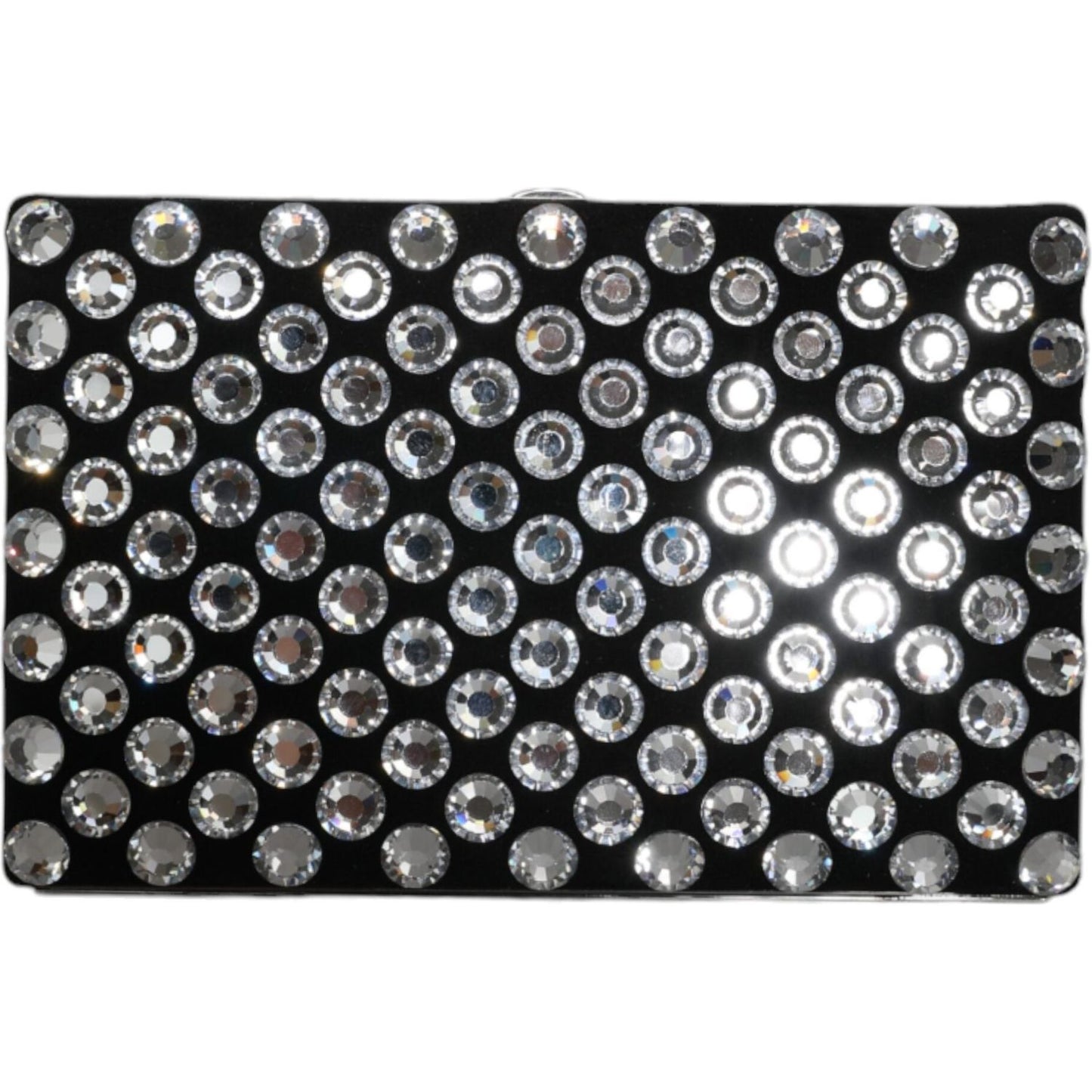 Dolce & Gabbana Black Velvet Crystal Clutch Evening Party Purse Bag Dolce & Gabbana Dark Slate Gray