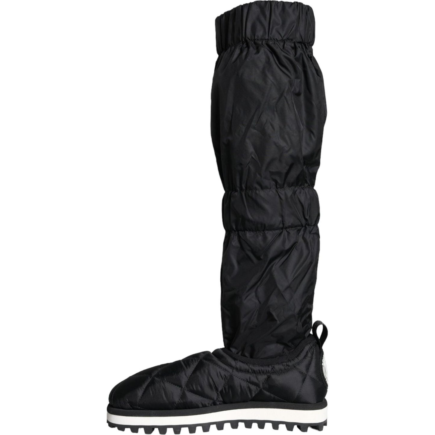 Dolce & Gabbana Black Quilted High Top Boots Sneakers Shoes Dolce & Gabbana Dark Slate Gray