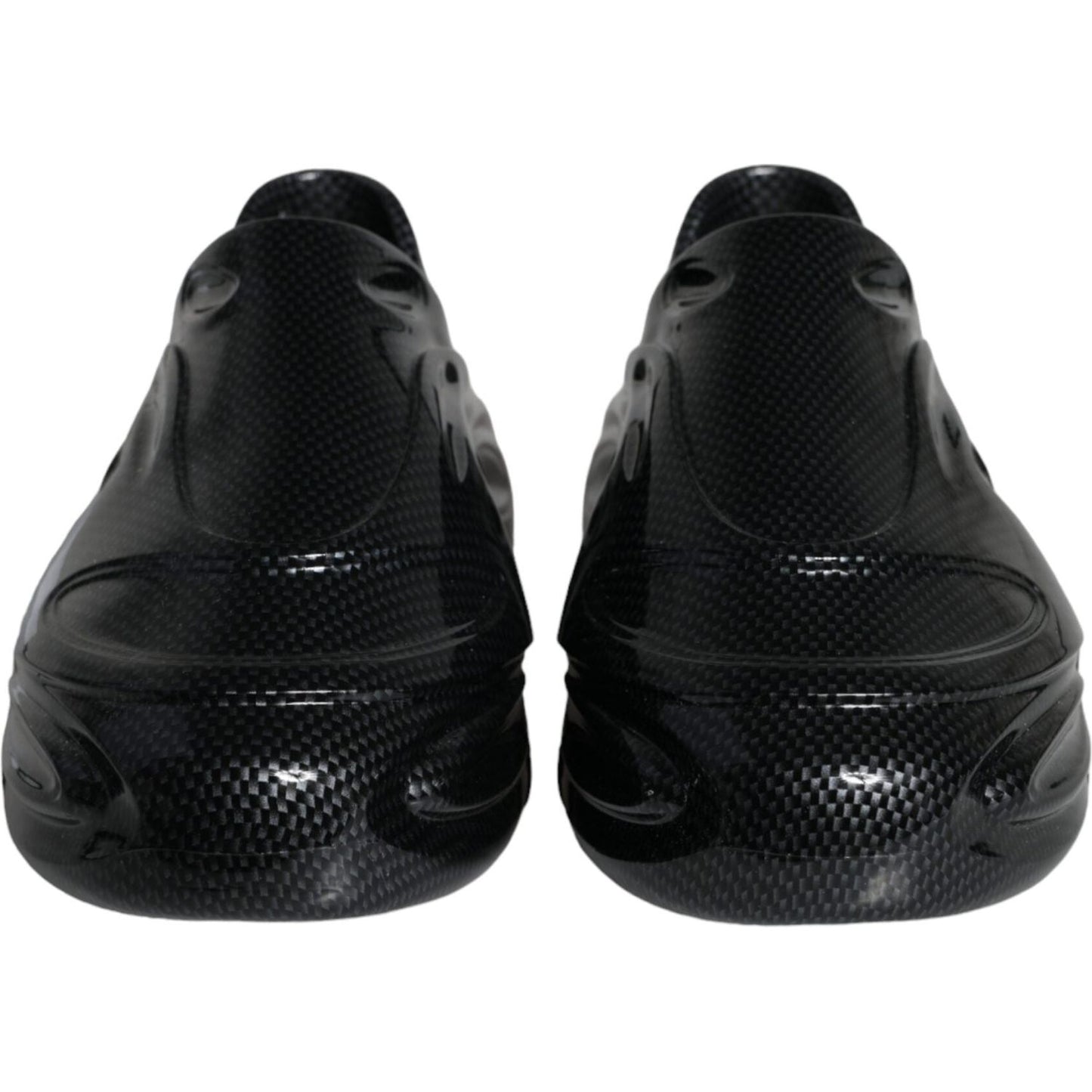 Dolce & Gabbana Black Foiled Rubber Toy Low Top Men Sneakers Shoes Dolce & Gabbana Black