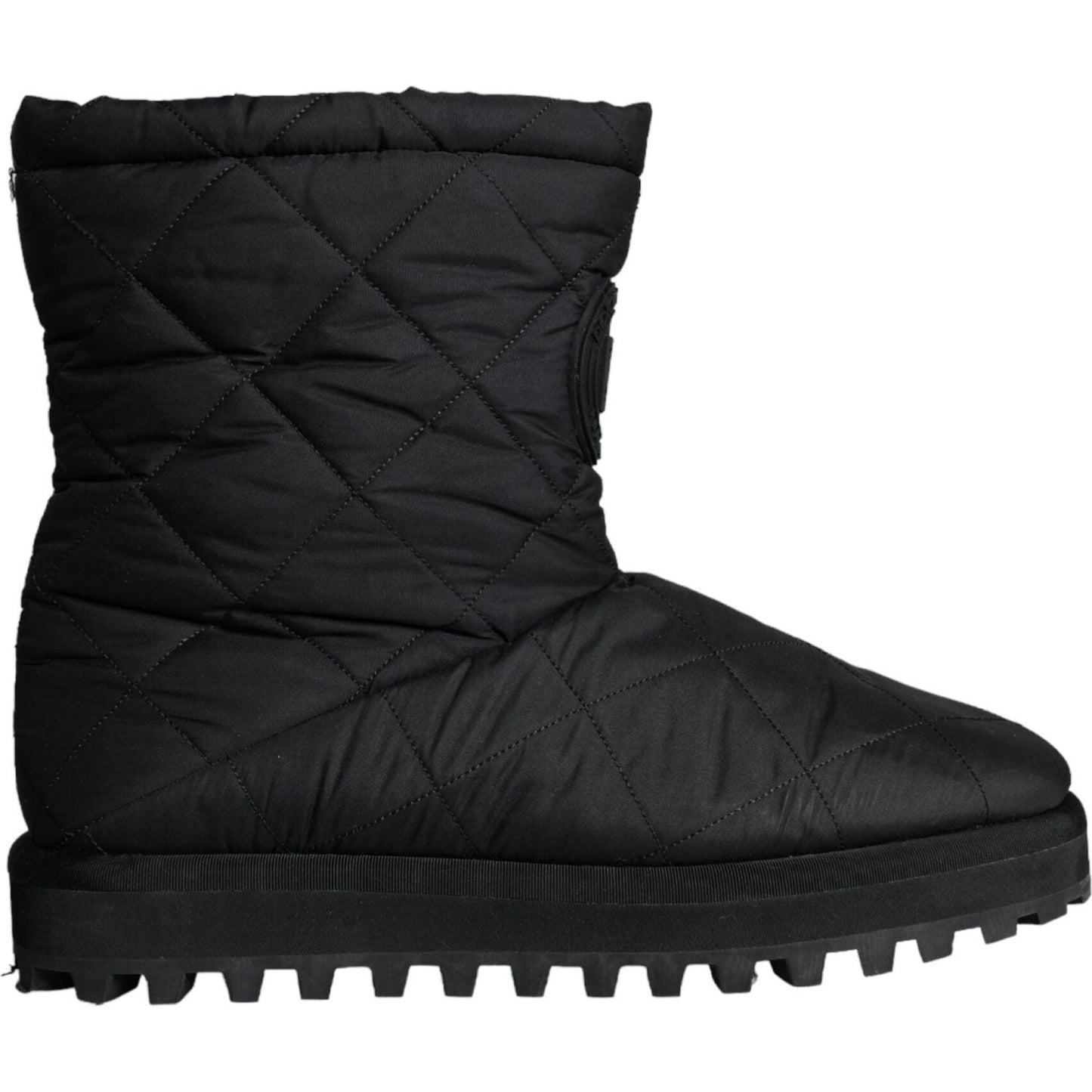 Dolce & Gabbana Black Nylon Padded Mid Calf Men Boots Shoes Dolce & Gabbana Black