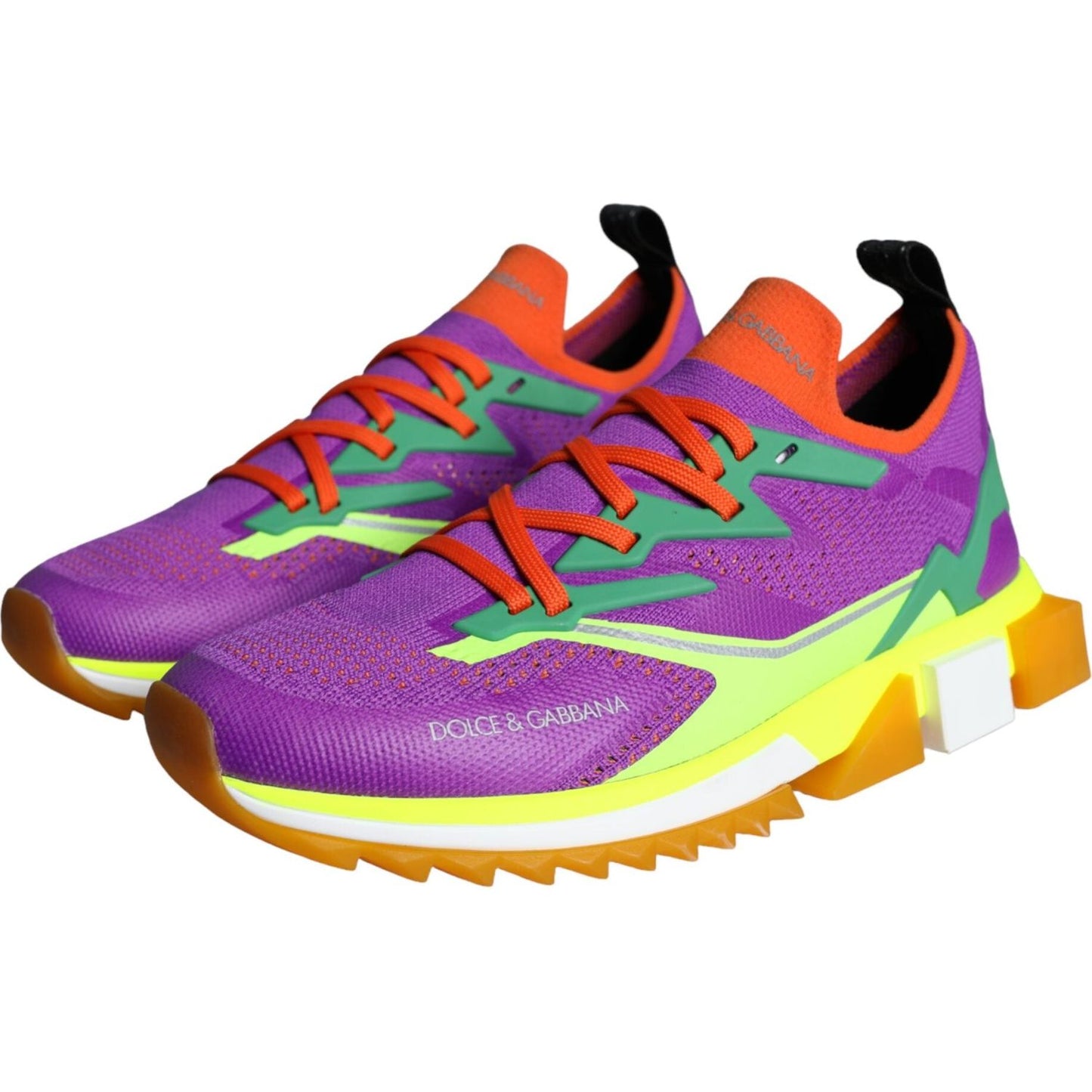 Dolce & Gabbana Multicolor Super King Low Top Sneakers Shoes Dolce & Gabbana Dark Orchid