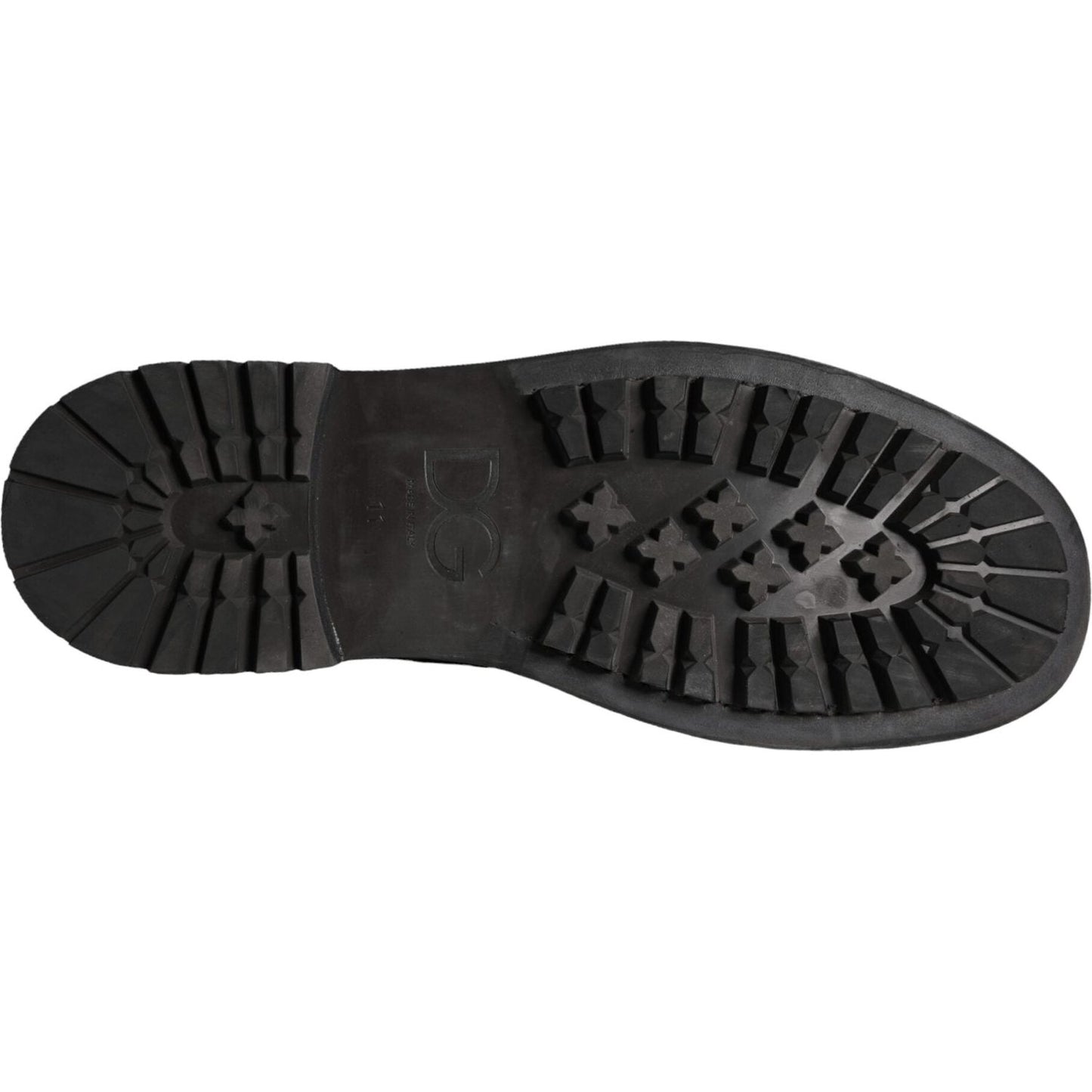 Dolce & Gabbana Black Lace Up Mid Calf Boots Men Shoes Dolce & Gabbana Dark Slate Gray