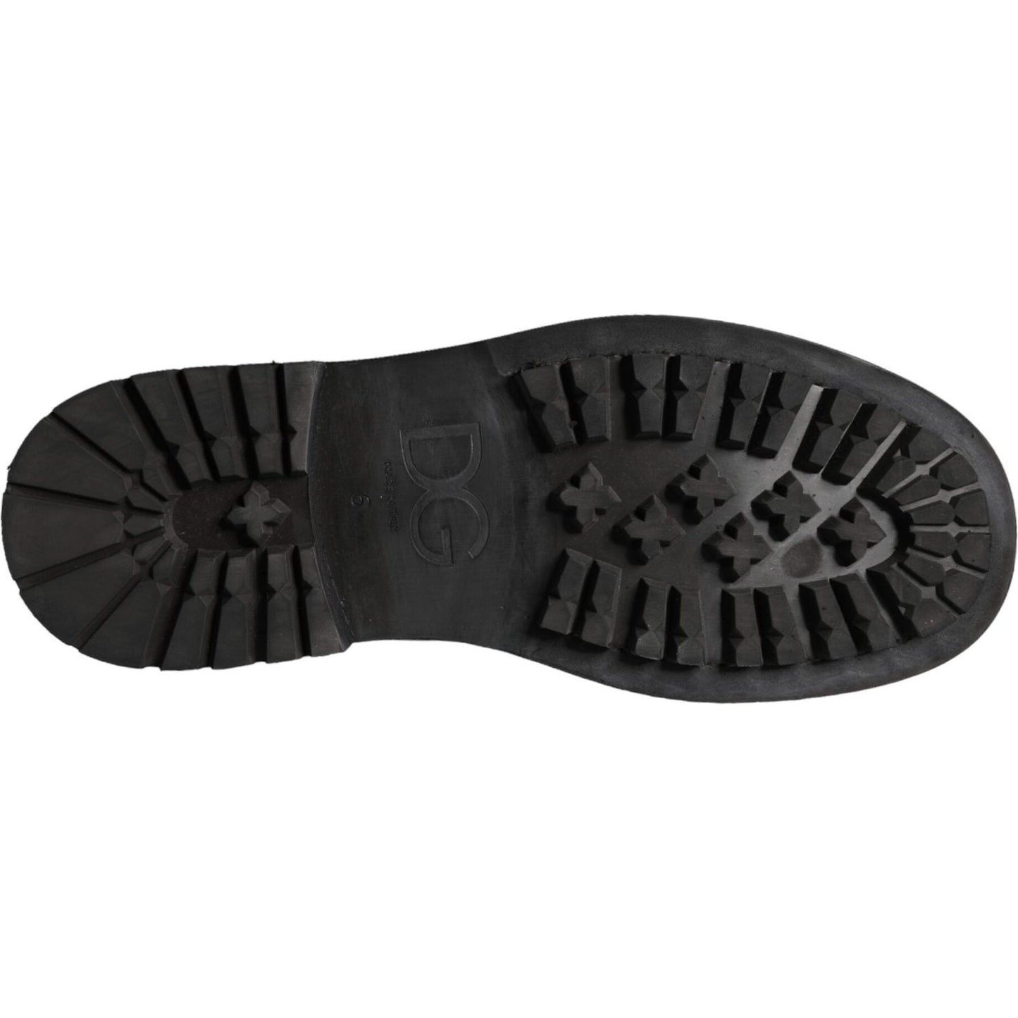 Dolce & Gabbana Black Lace Up Mid Calf Boots Men Shoes Dolce & Gabbana Dark Slate Gray