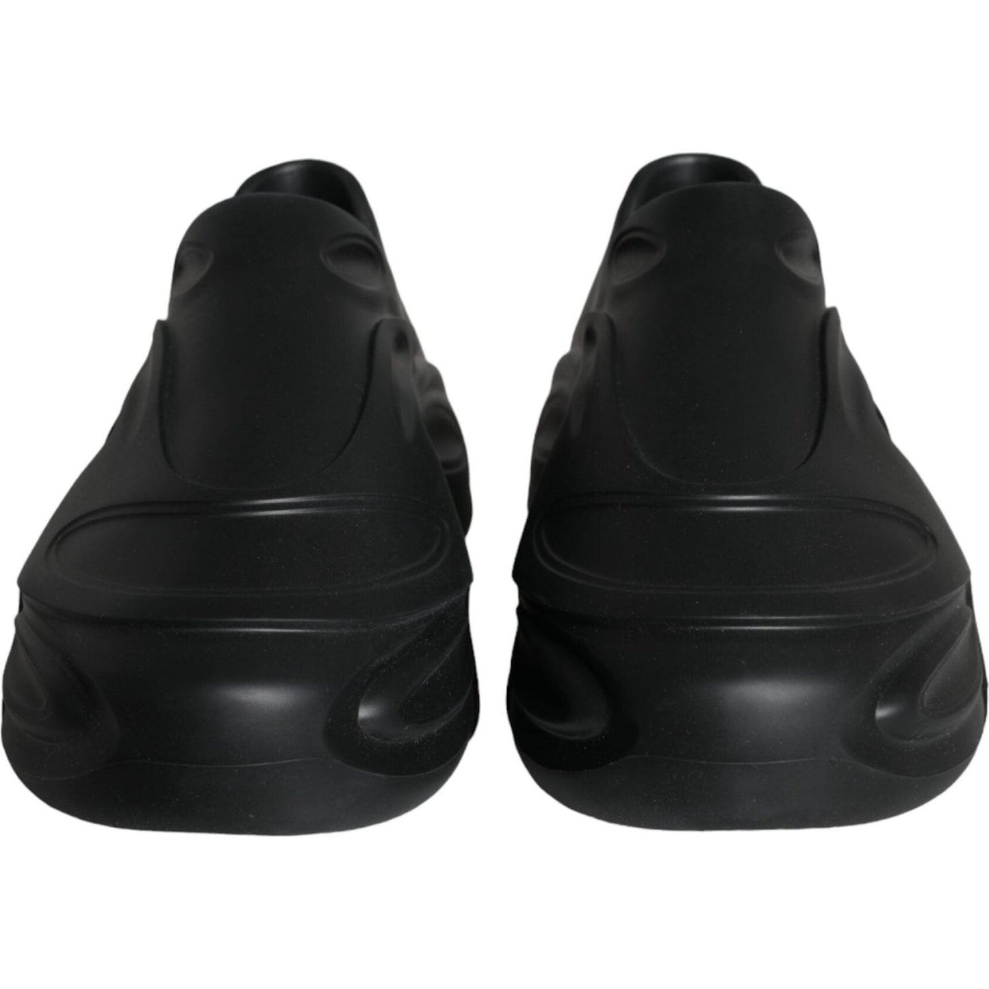 Dolce & Gabbana Black Foiled Rubber Toy Low Top Sneakers Shoes Dolce & Gabbana Black