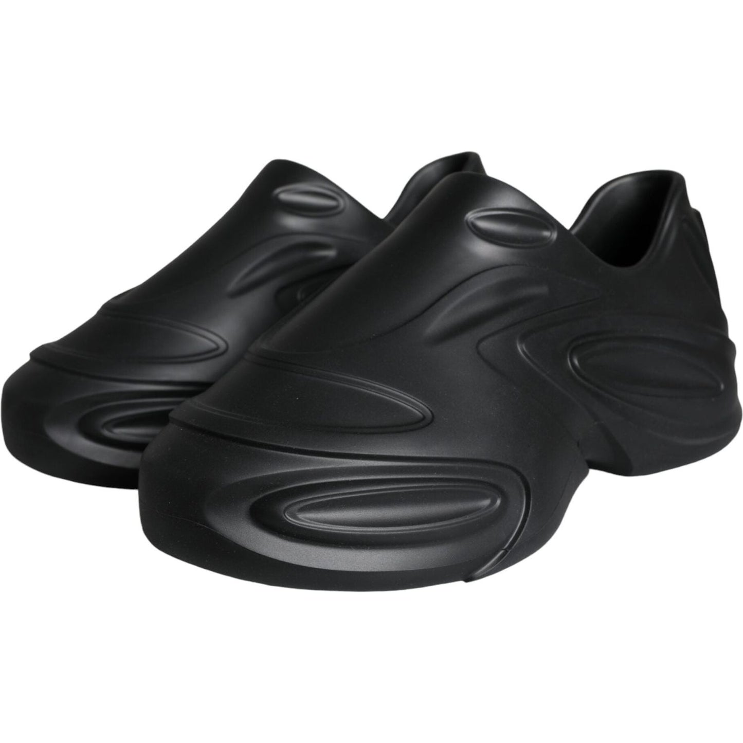 Dolce & Gabbana Black Foiled Rubber Toy Low Top Sneakers Shoes Dolce & Gabbana Dark Slate Gray
