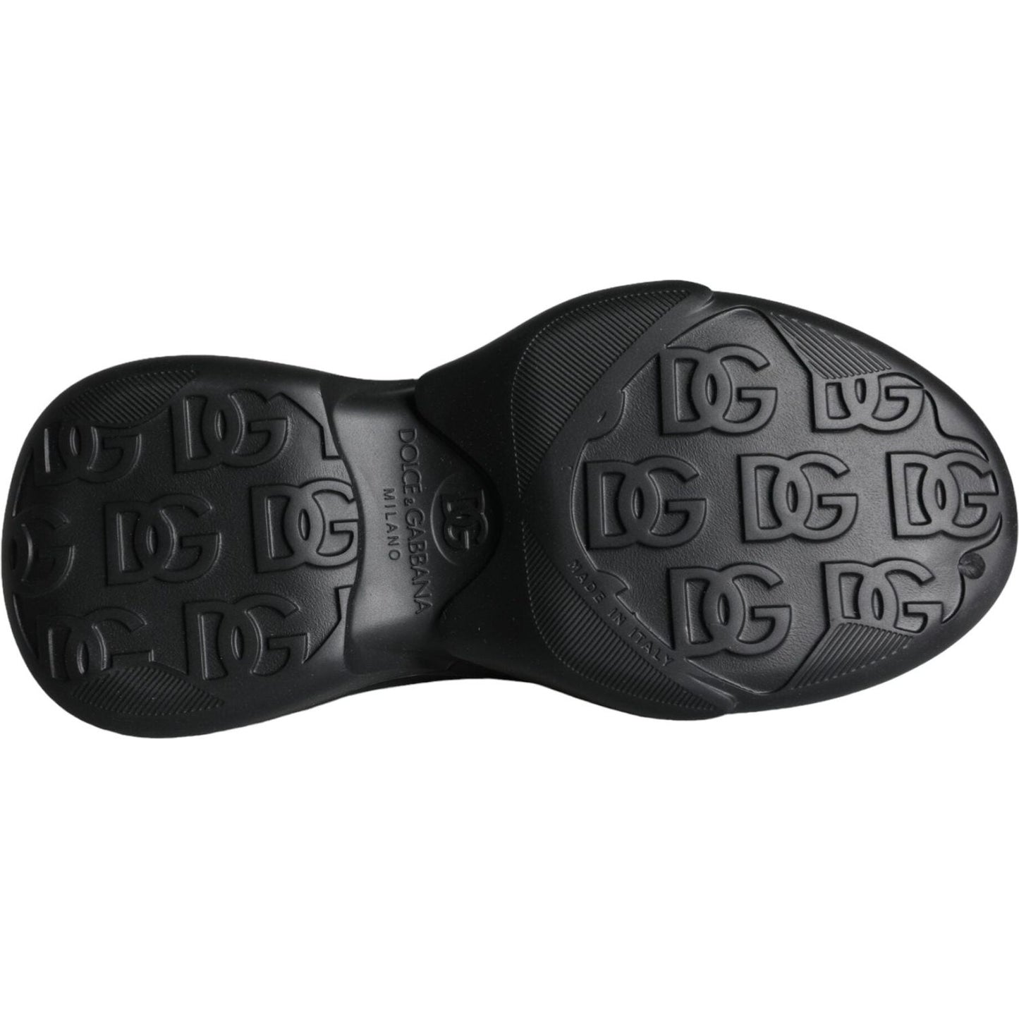 Dolce & Gabbana Black Foiled Rubber Toy Low Top Sneakers Shoes Dolce & Gabbana Dark Slate Gray