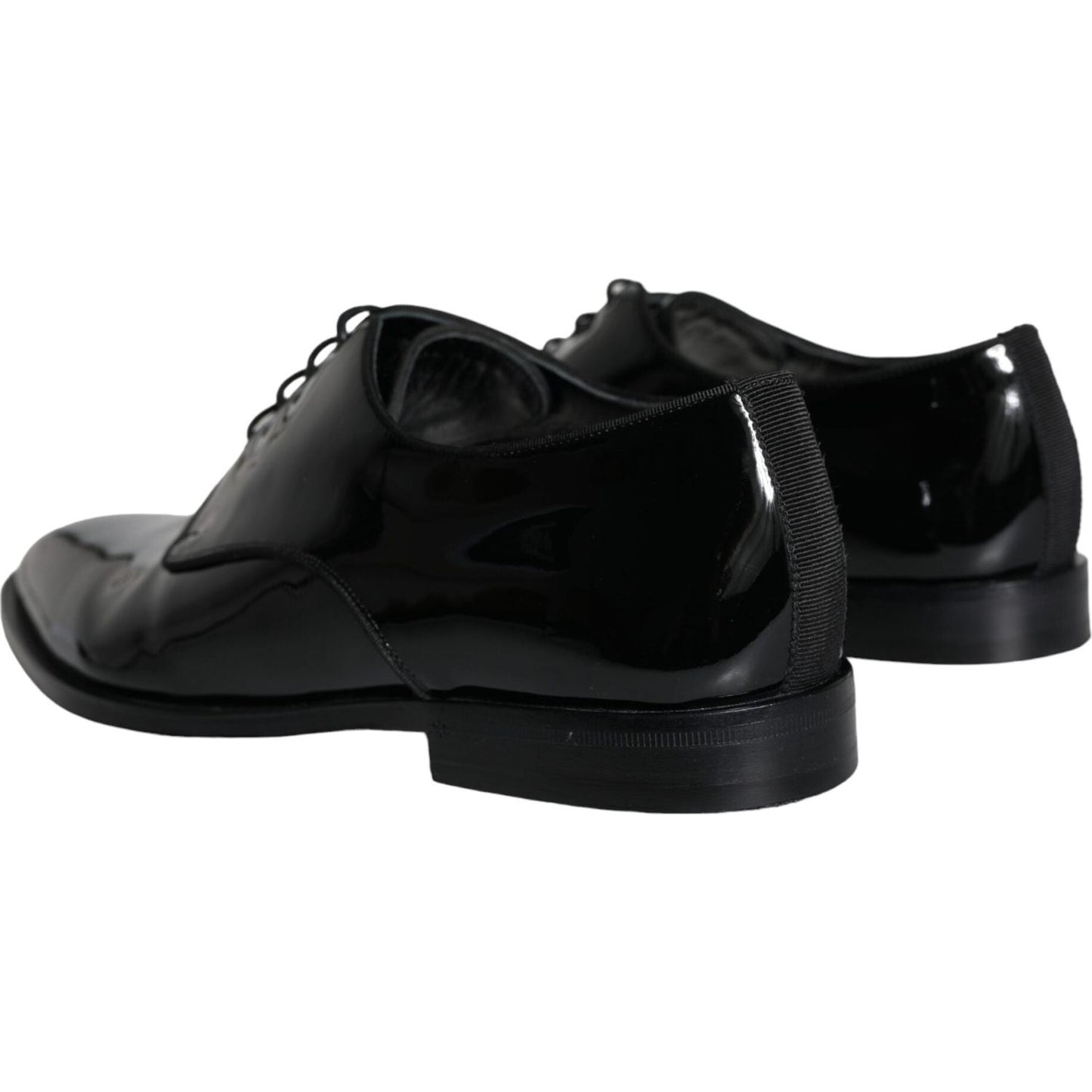 Dolce & Gabbana Black Calfskin Leather Derby Men Dress Shoes Dolce & Gabbana Black