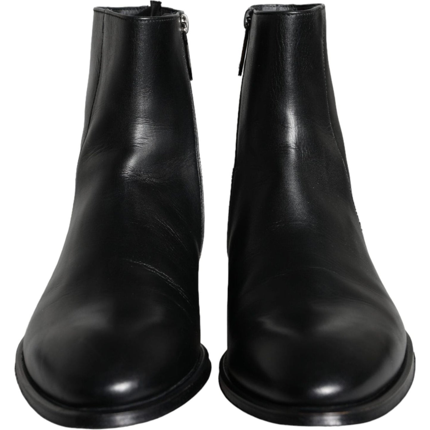 Dolce & Gabbana Black Calf Leather Men Ankle Boots Men Shoes Dolce & Gabbana Black