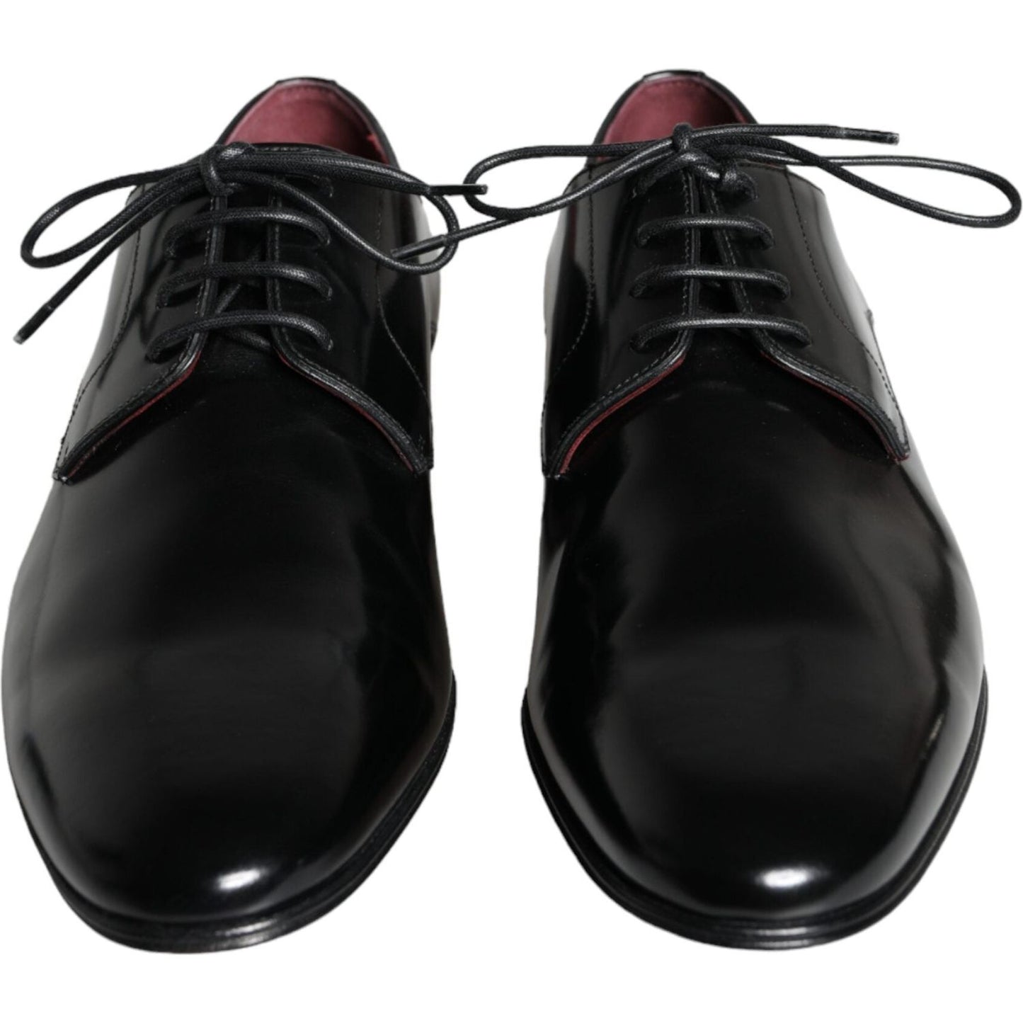 Dolce & Gabbana Black Calfskin Leather Derby Dress Men Shoes Dolce & Gabbana Black