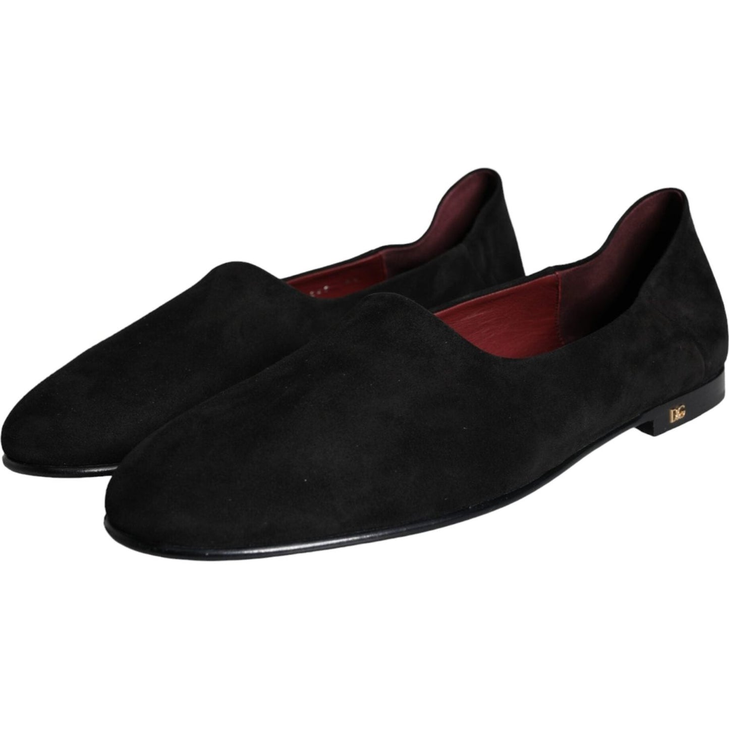 Dolce & Gabbana Black Suede Loafers Formal Slip On Shoes Dolce & Gabbana Black