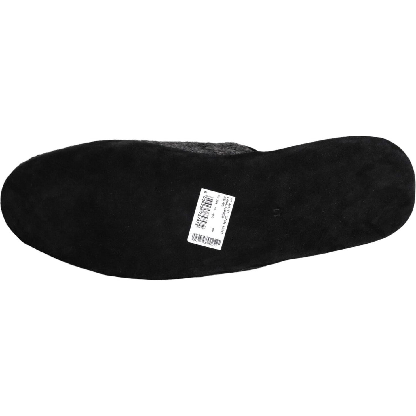 Dolce & Gabbana Black Faux Fur Slides Slippers Slip On Shoes Dolce & Gabbana Black