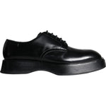 Dolce & Gabbana Black Calf Leather Derby Formal Dress Shoes Dolce & Gabbana Black
