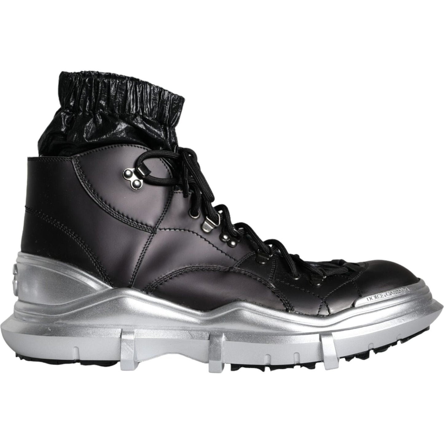Dolce & Gabbana Black Nylon Galileo High Top Sneakers Shoes Dolce & Gabbana Dark Slate Gray