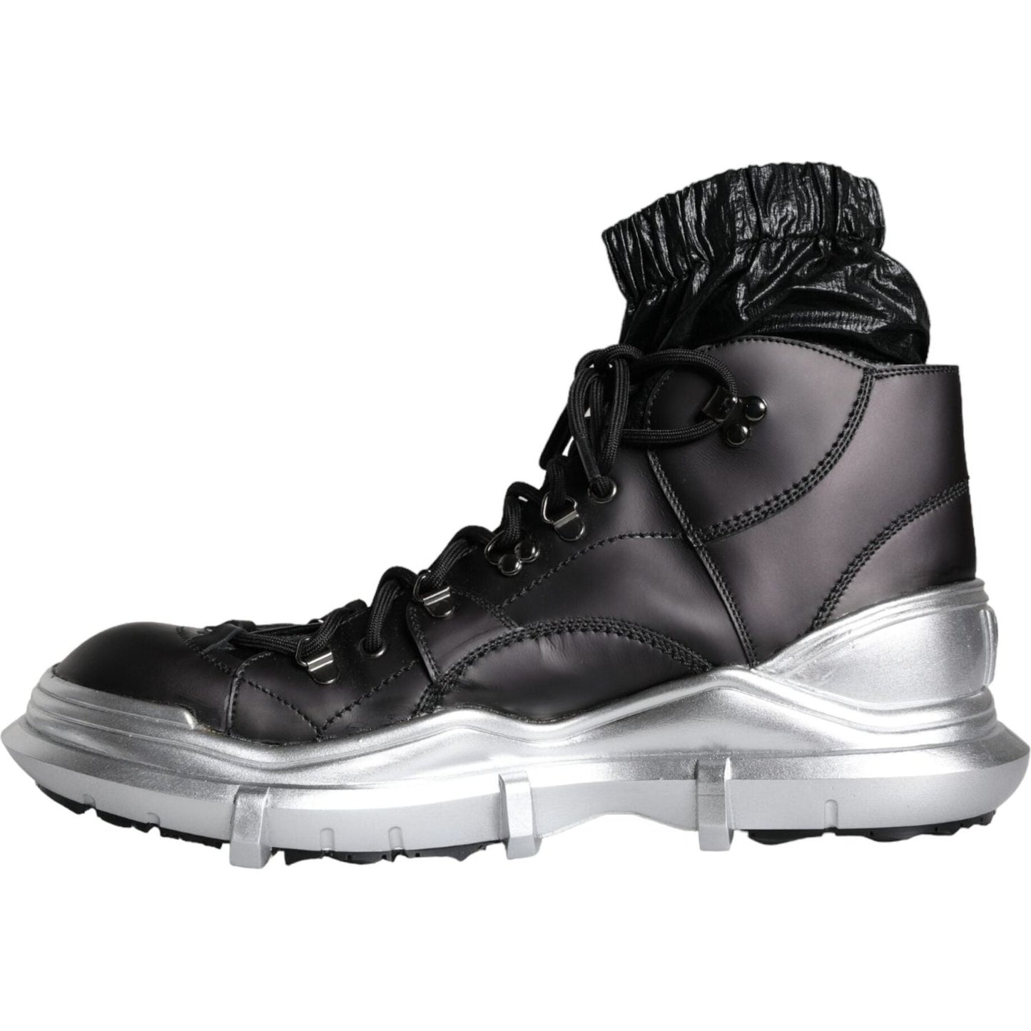 Dolce & Gabbana Black Nylon Galileo High Top Sneakers Shoes Dolce & Gabbana Dark Slate Gray
