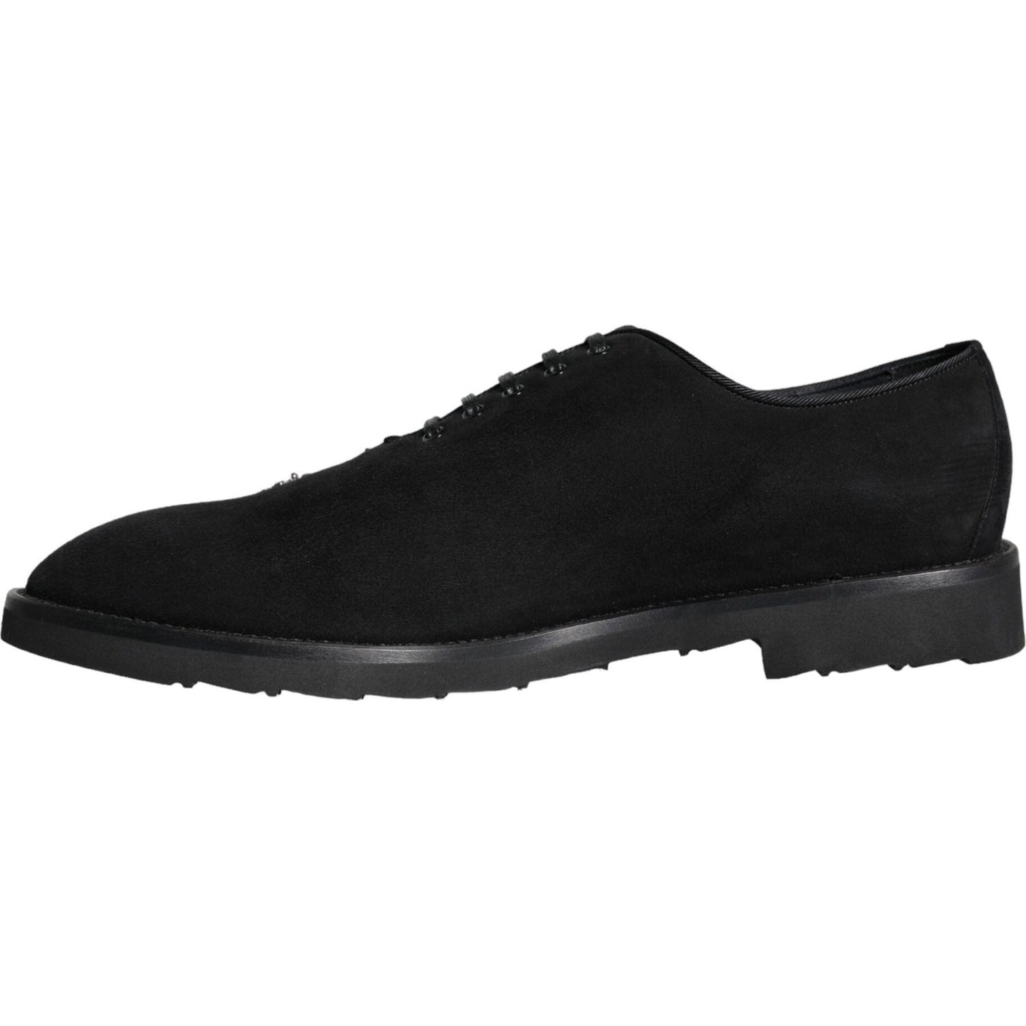 Dolce & Gabbana Black Suede Sicilia Lace Up Formal Shoes Dolce & Gabbana Black